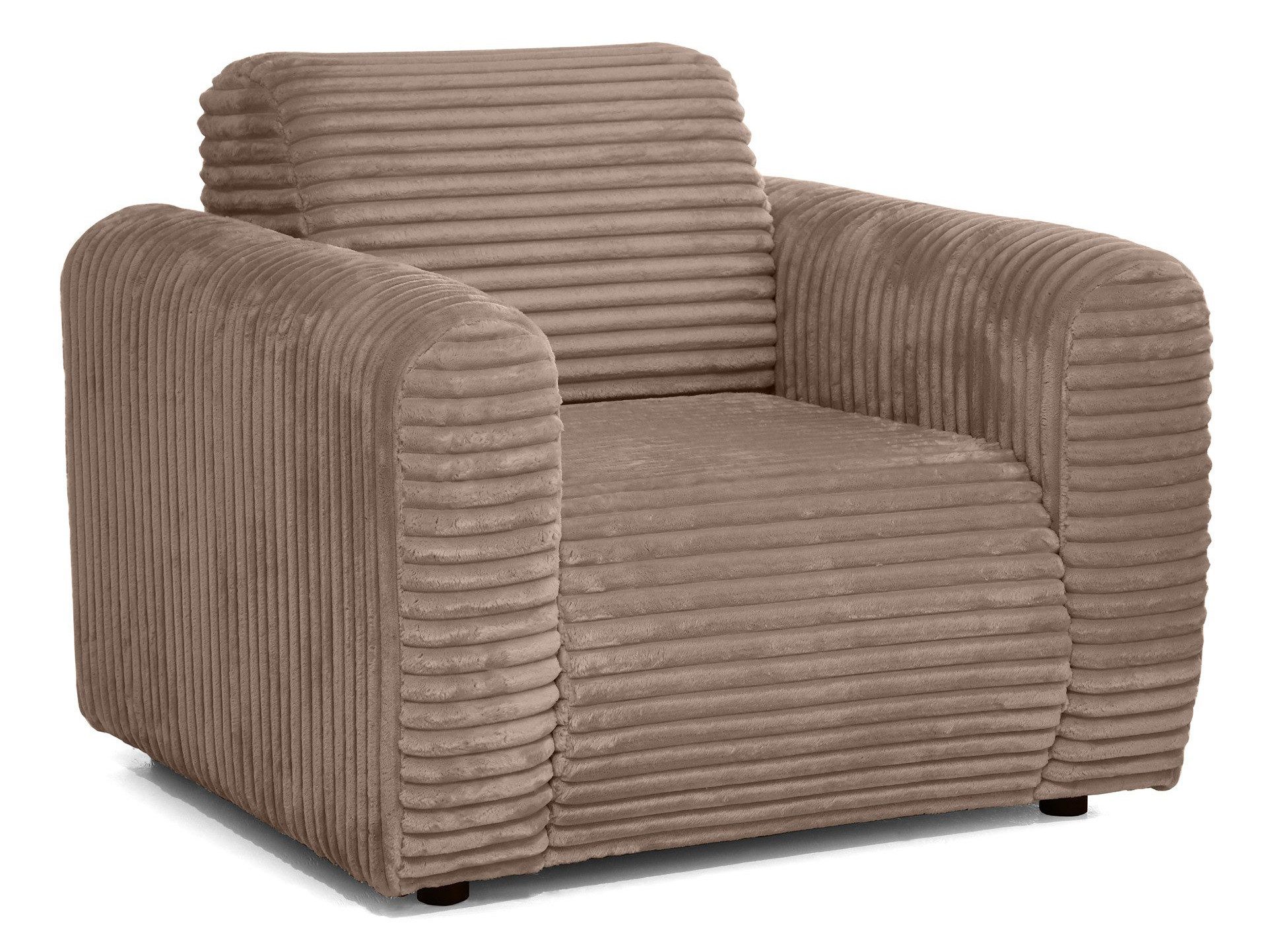 Beautysofa Sessel Puerto – Komfortabler Sitzplatz im modernen Design (komfortabel Rückenlehne und Armlehnen, In vielen Farben zur Auswahl), Stoff Cord