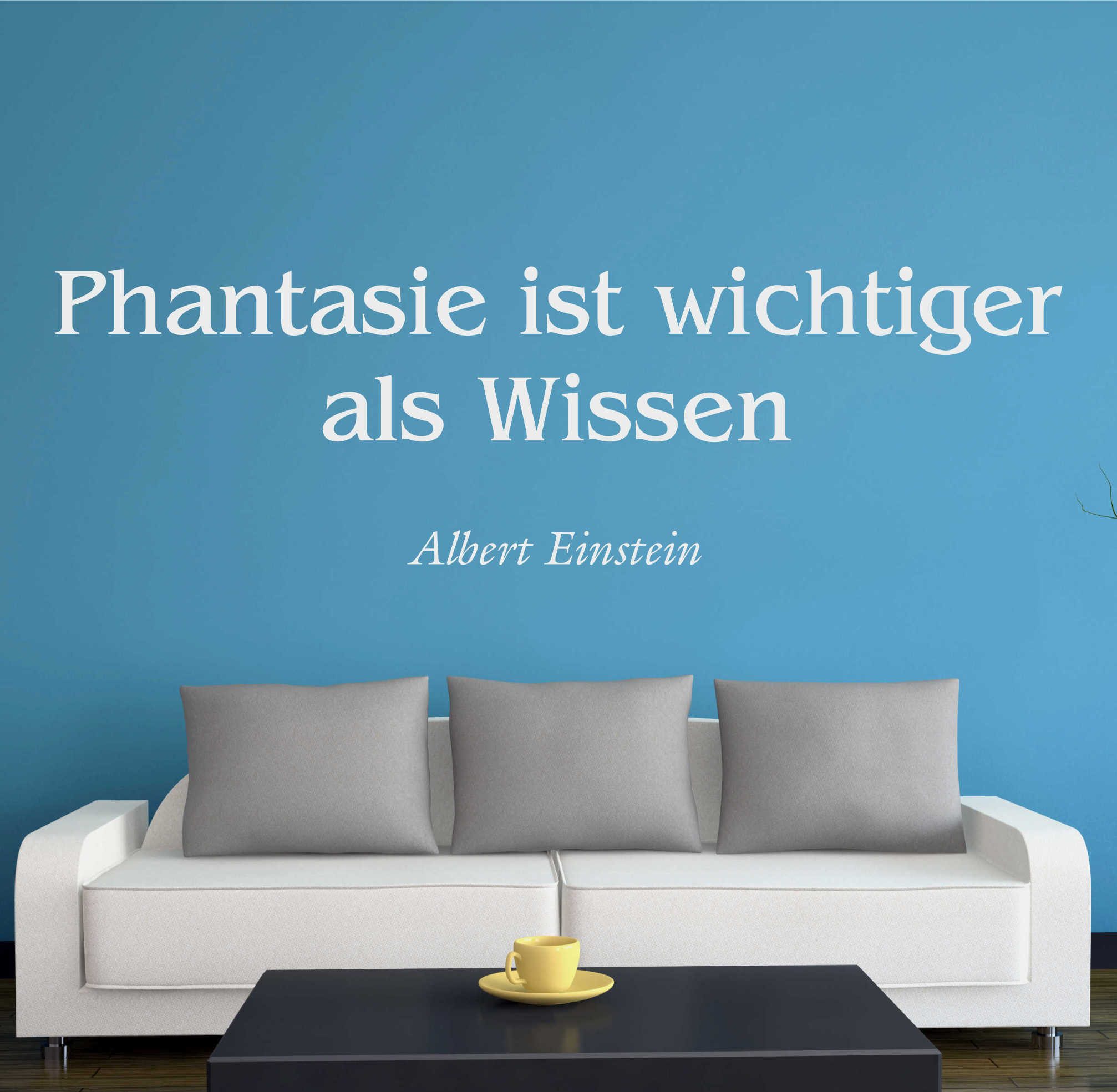 INDIGOS UG Wandtattoo Wandtattoo - Wandaufkleber - w011 Spruch Albert Einstein