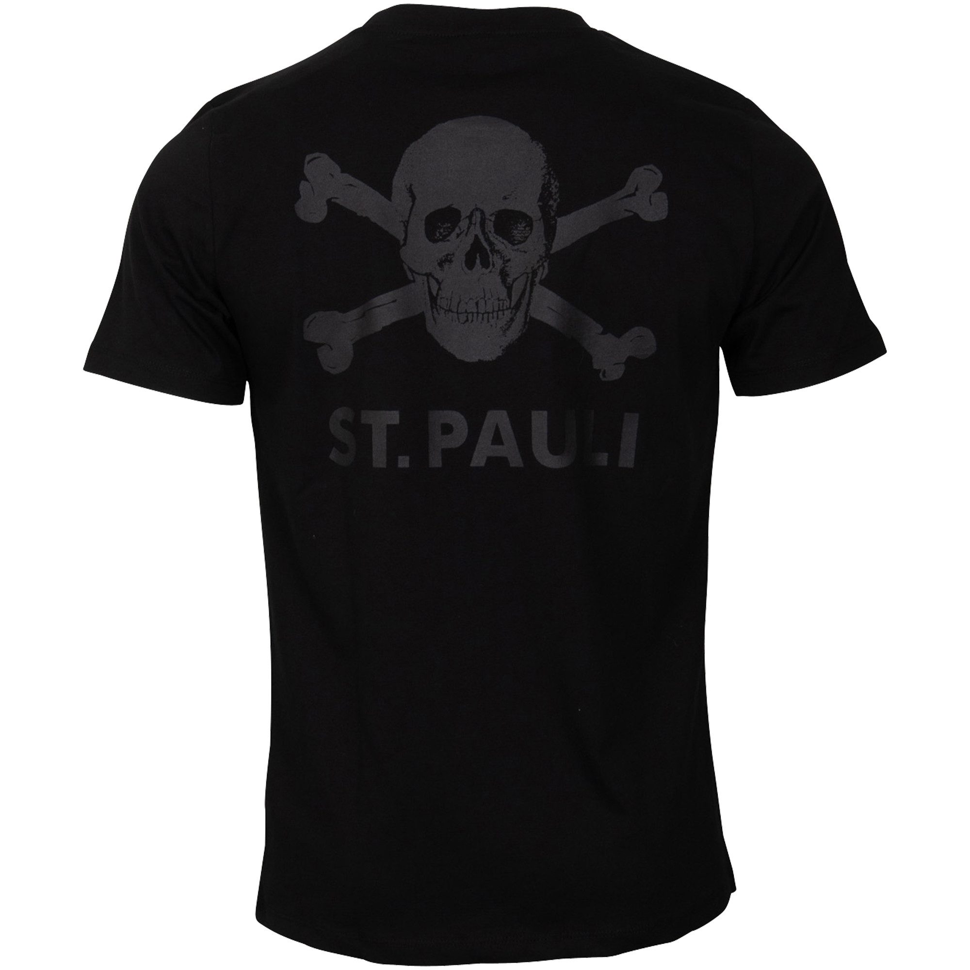 FC St. Pauli T-Shirt FC St. Pauli - T-Shirt All Black Totenkopf - schwarz