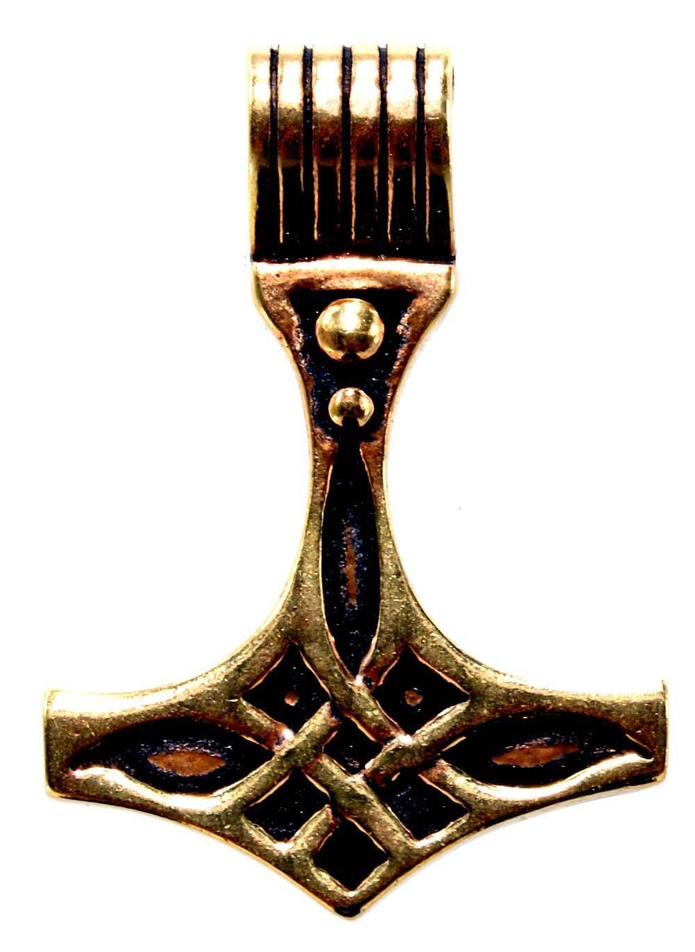 of Thorshammer Leather Thorhammer Bronze Odin Hammer Thors Wikinger Kettenanhänger Thor Kiss