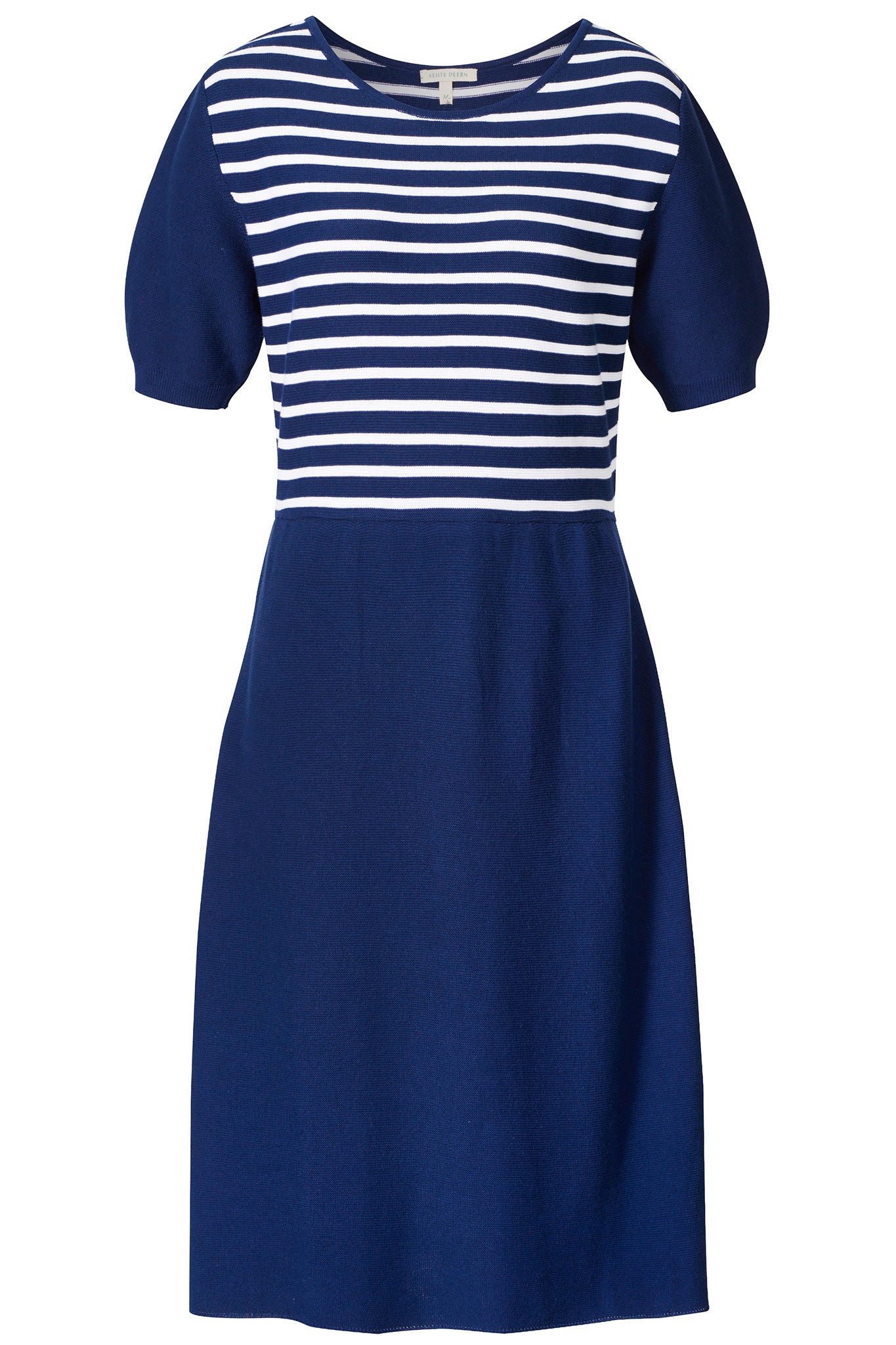 Sommerkleid Kleid Damen im Streifenlook - Strickkleid aus weicher Bio-Baumwolle