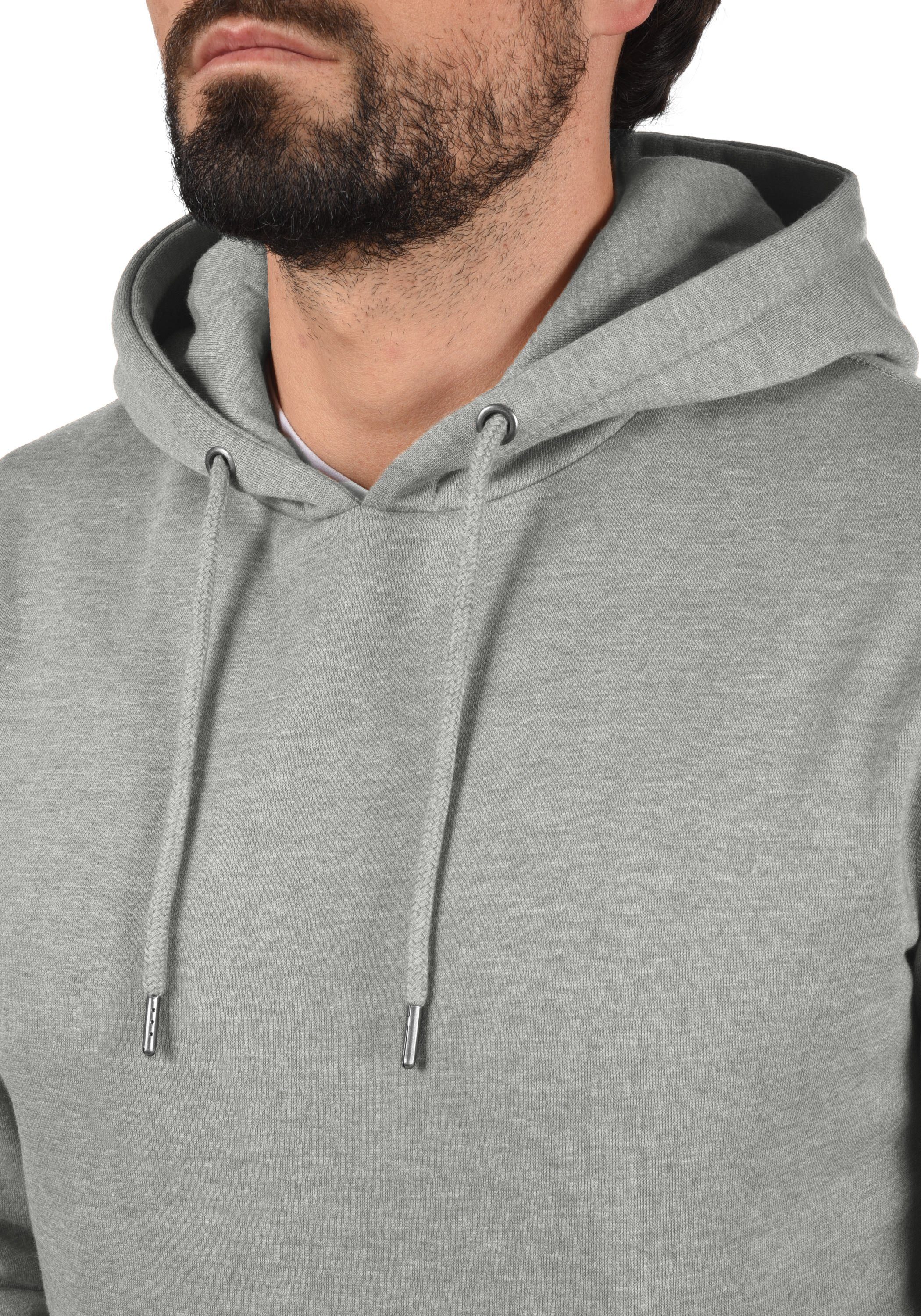Solid Hoodie SDBert Kapuzensweatshirt Light mit Melange Grey (8242) Kängurutasche