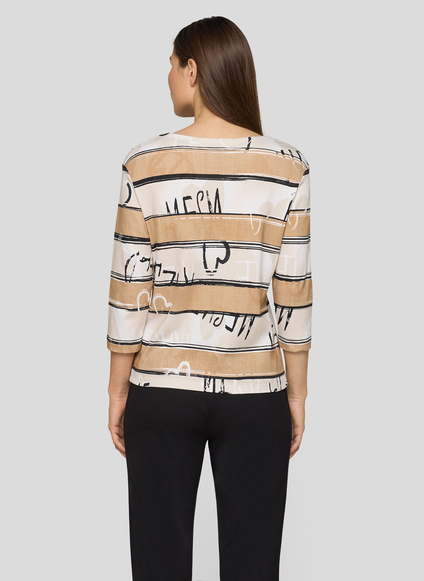 Rabe 3/4-Arm-Shirt mit All-Over Schriftzüge