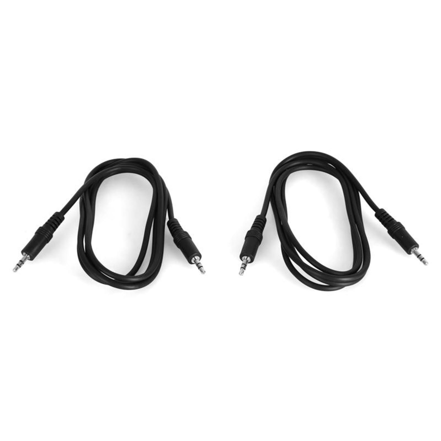 Auna Klinke Audio-Kabel, jeweils Stecker: jeweils beidseitig 3,5mm-Klinke, 3,5mm-Klinke-Kabel - (1.5 cm)
