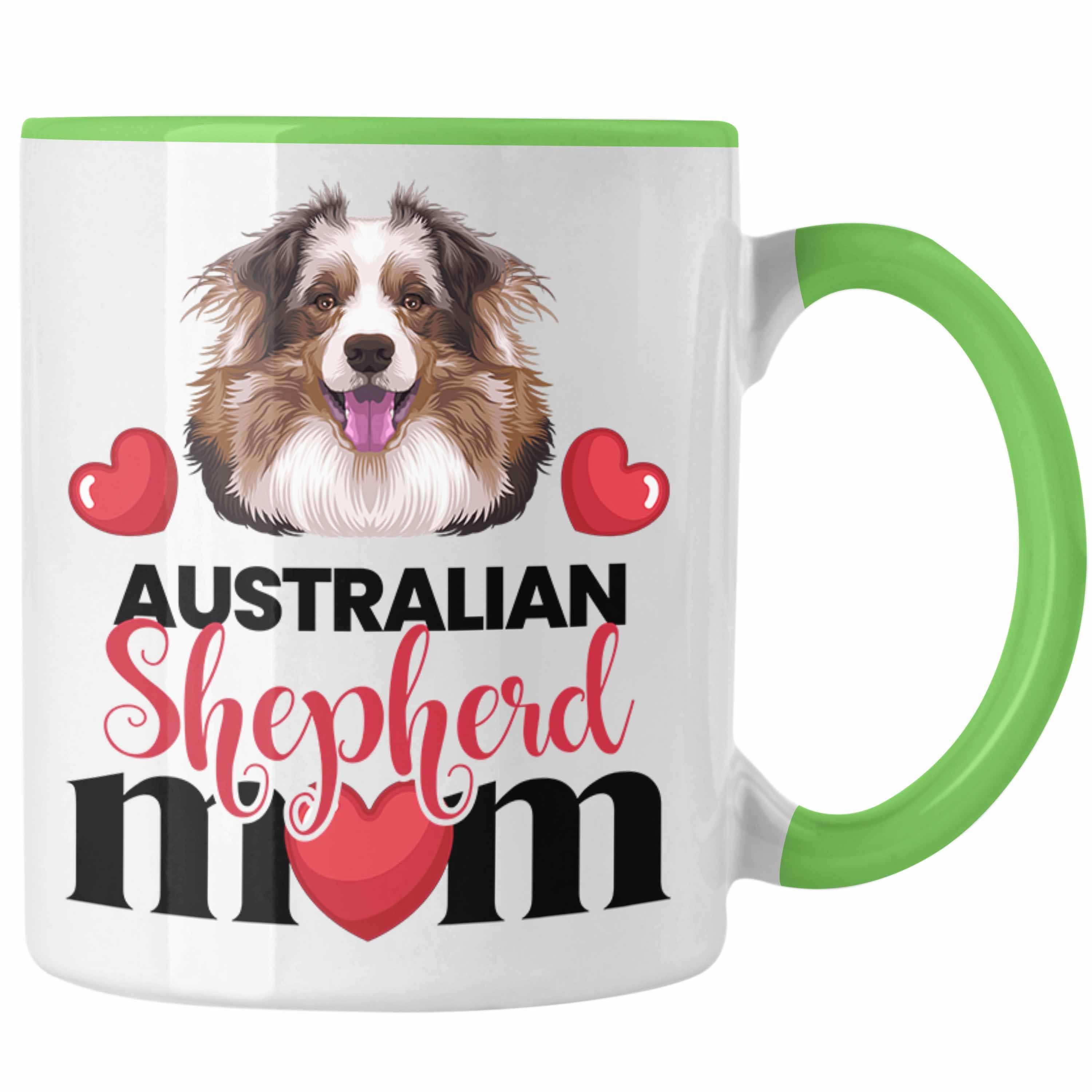 Trendation Tasse Australian Shepherd Besitzer Mom Mama Tasse Geschenk Lustiger Spruch G Grün