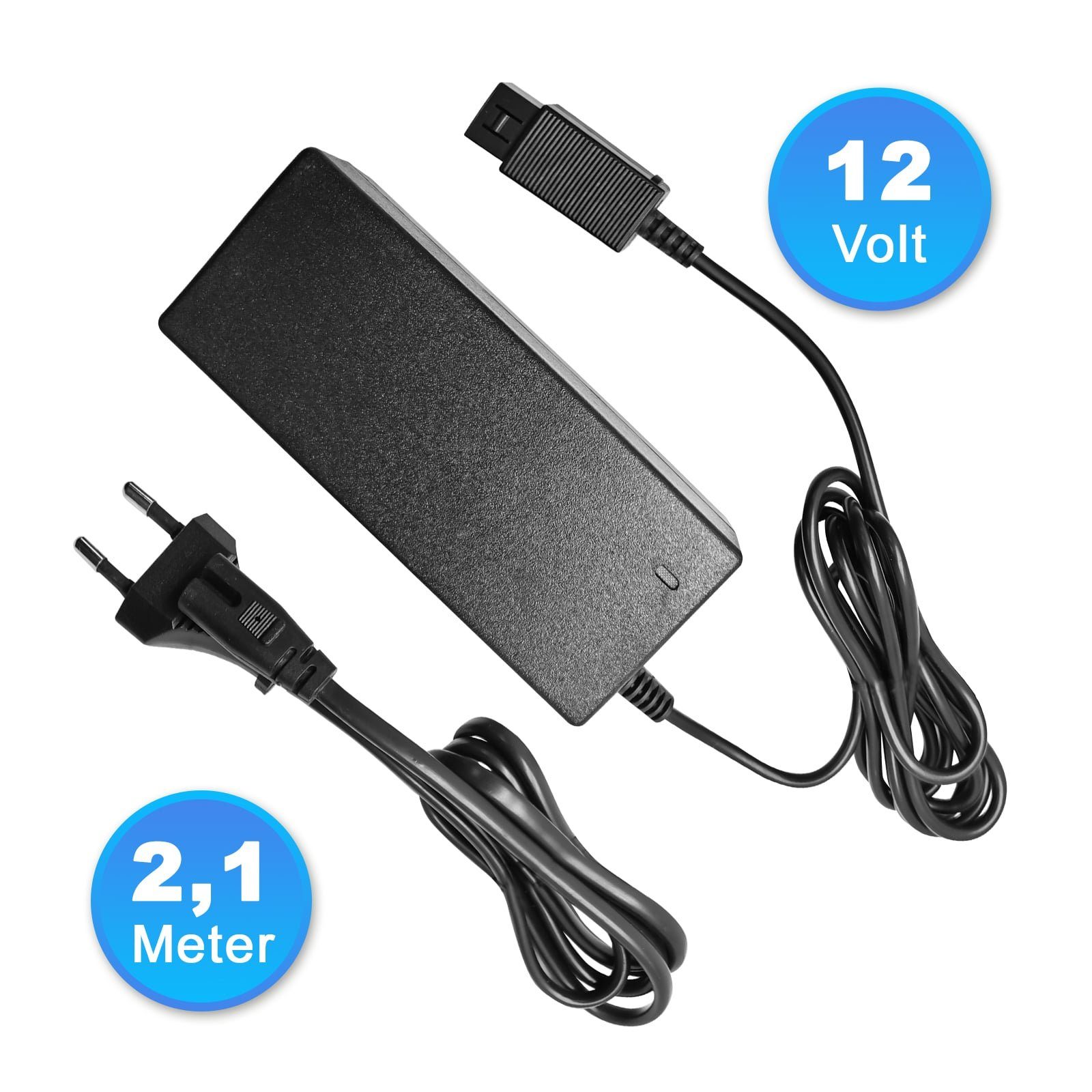 EAXUS Netzteil für Nintendo Wii & Wii mini Spielkonsolenzubehörkabel, (210 cm), 2,1 Meter Kabellänge