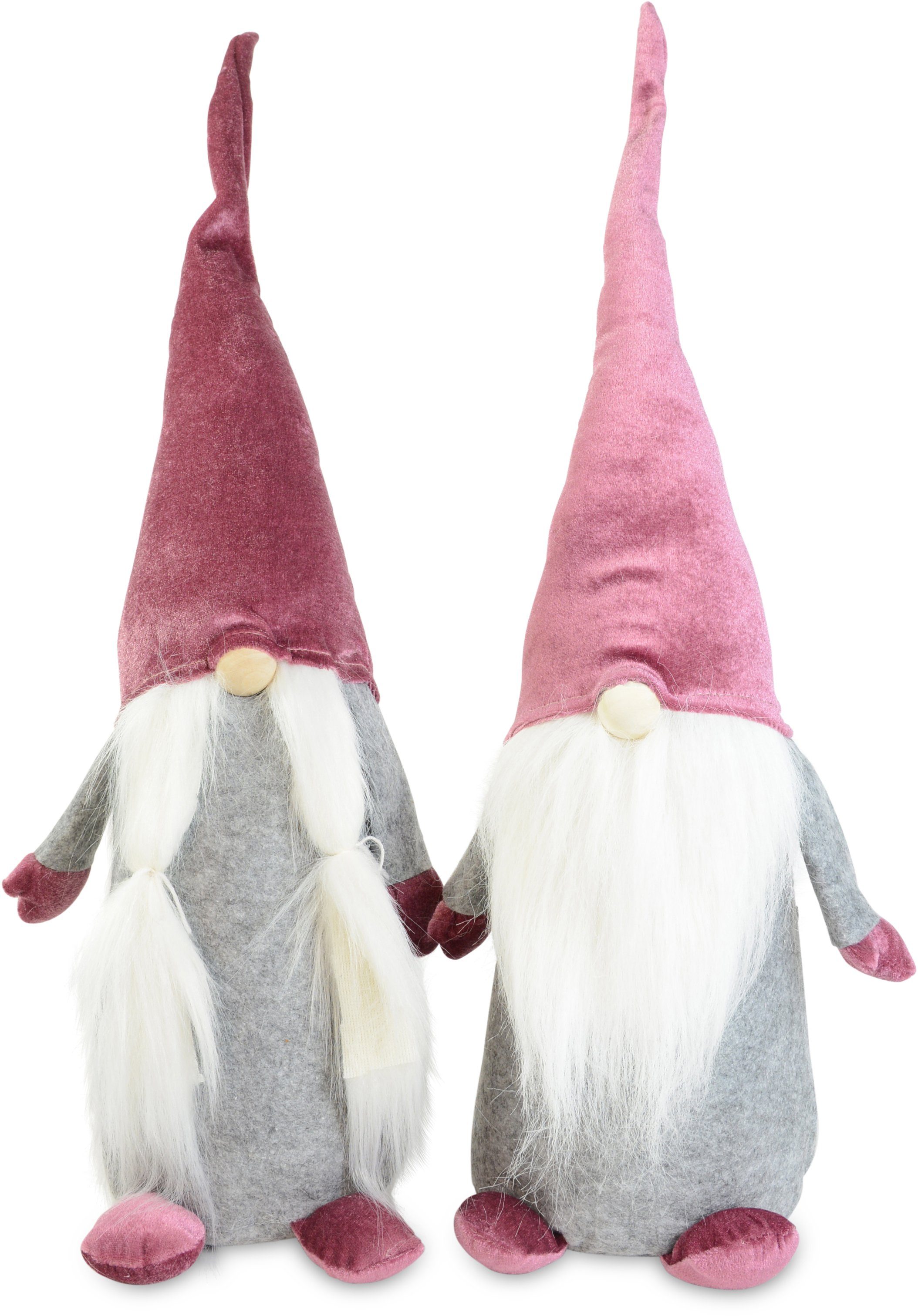 RIFFELMACHER & WEINBERGER Weihnachtsfigur Wichtel Junge und Mädchen,  Weihnachtsdeko (Set, 2 St), Wichtel, Höhe ca. 60 cm