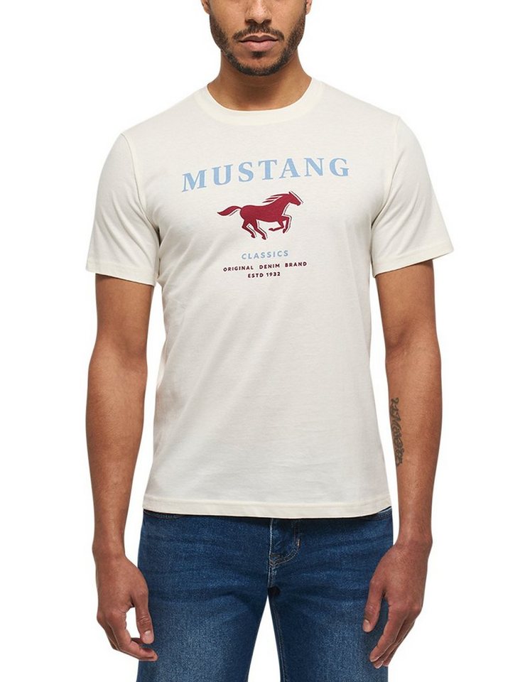 Alex Print MUSTANG Style T-Shirt Zweifarbiger Print, C
