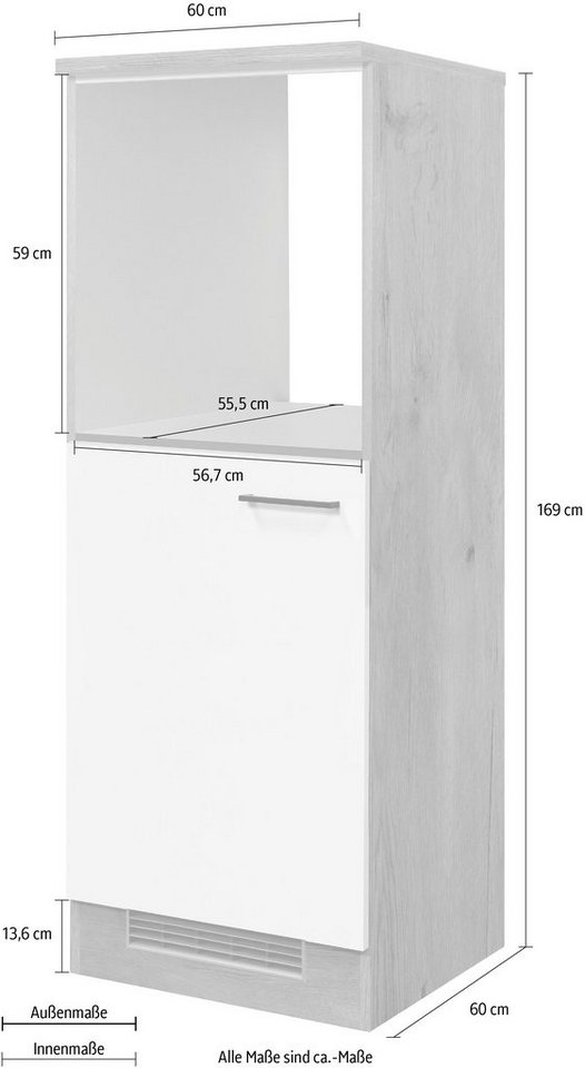 Flex-Well Backofen/Kühlumbauschrank »Morena« 60 cm breit-HomeTrends