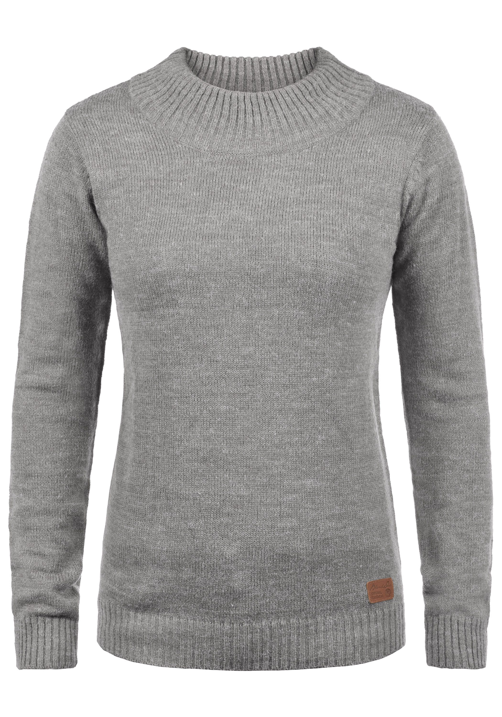 Blend she Strickpullover Ninja Strickpulli mit hochabschließendem Kragen