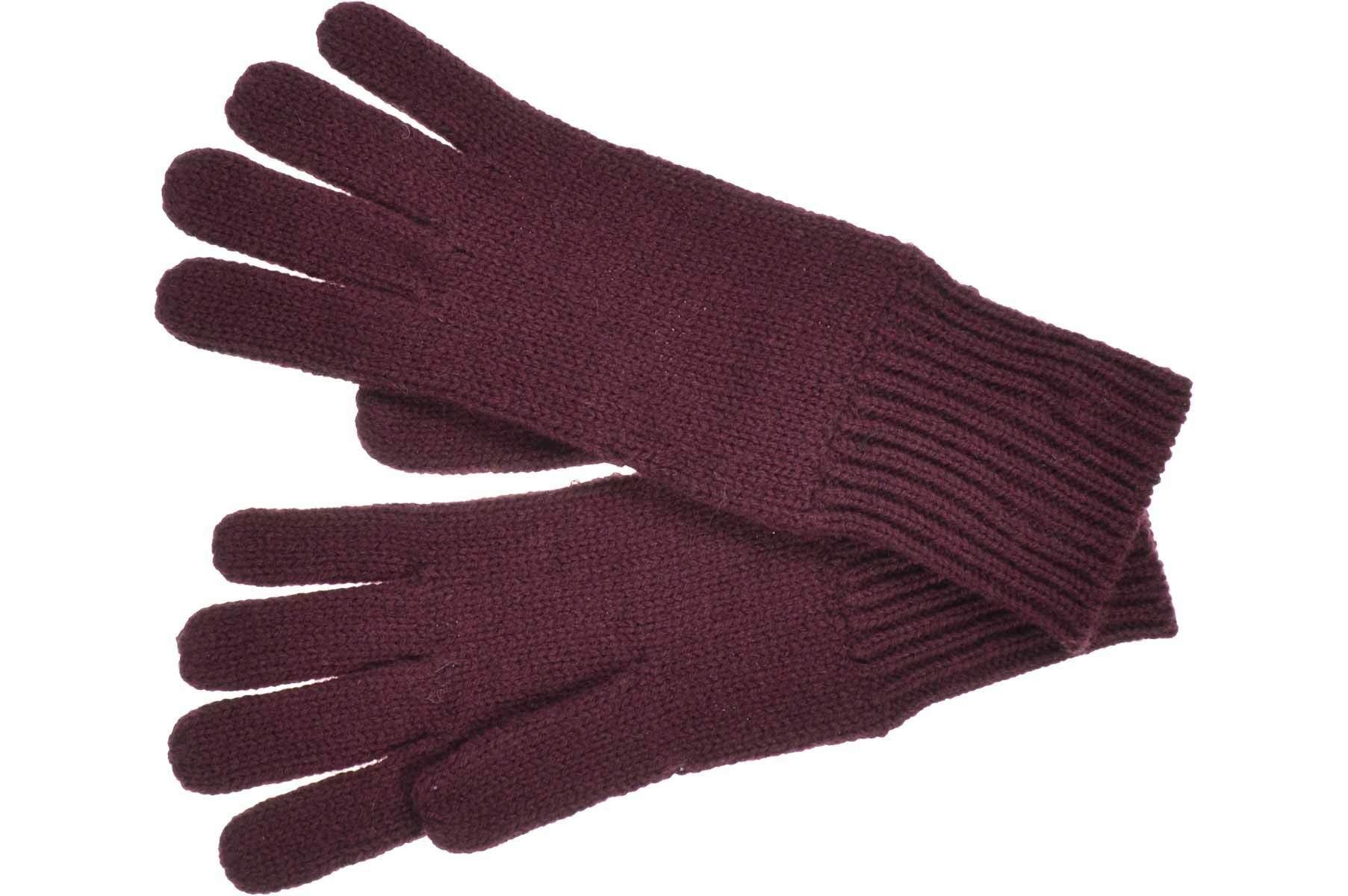 18957-0 Fingerhandschuhe Strickhandschuhe burgund Seeberger Feinstrick