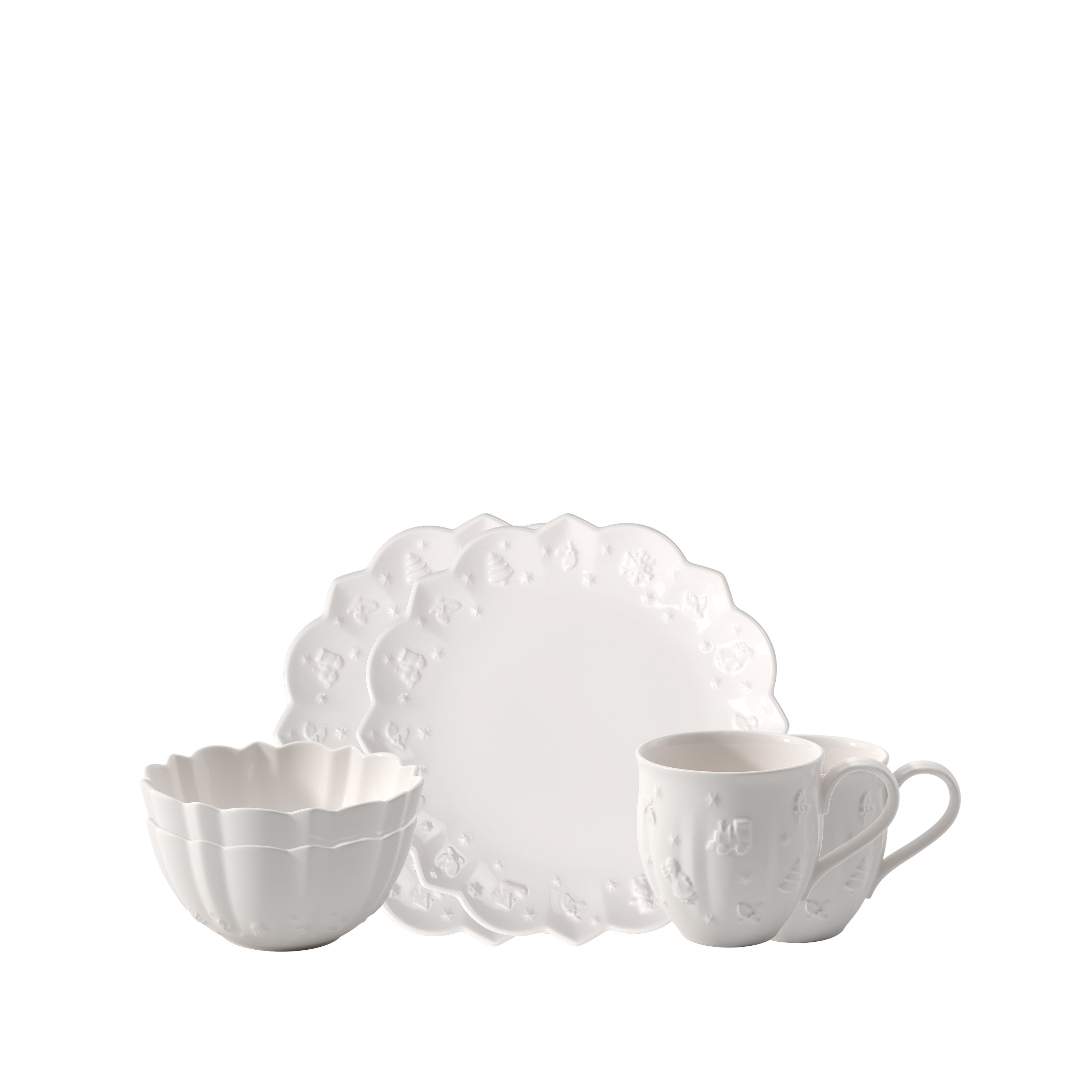 Villeroy & Boch Teller-Set Toy's Delight Royal Classic Frühstücks Set 6-tlg. (6-tlg), 2 Personen, Porzellan, Mikrowellensicher