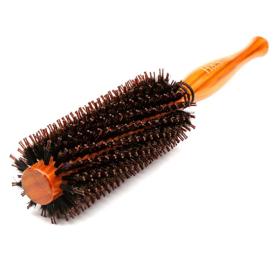 H&S Haarbürste Holzbürste für mehr Volumen im Haar und Bartstyling,  Holzhaarbürste für voluminöses Haar und Bartstyling