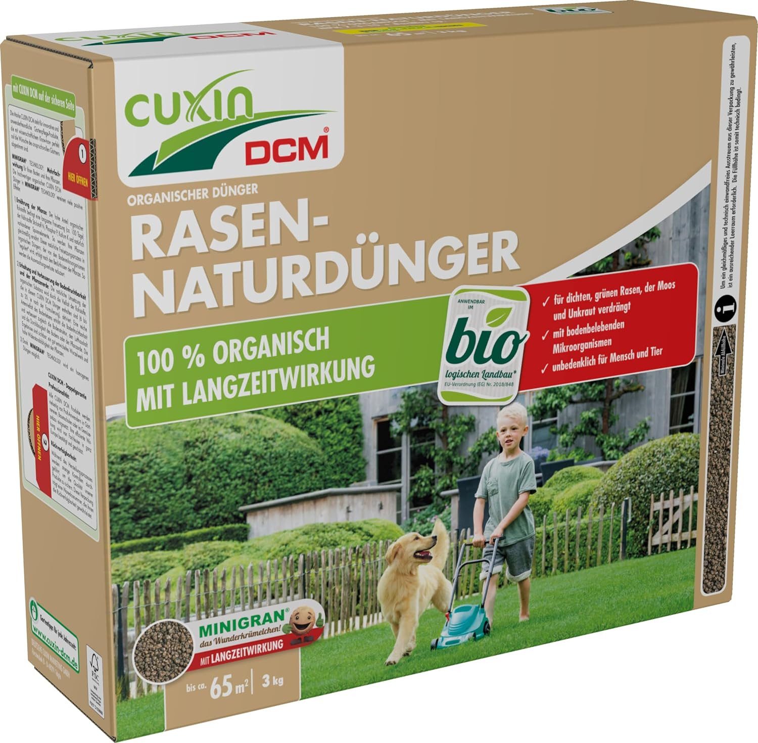 Cuxin DCM Добриво для газону Cuxin DCM Rasen-Naturdünger 3 kg
