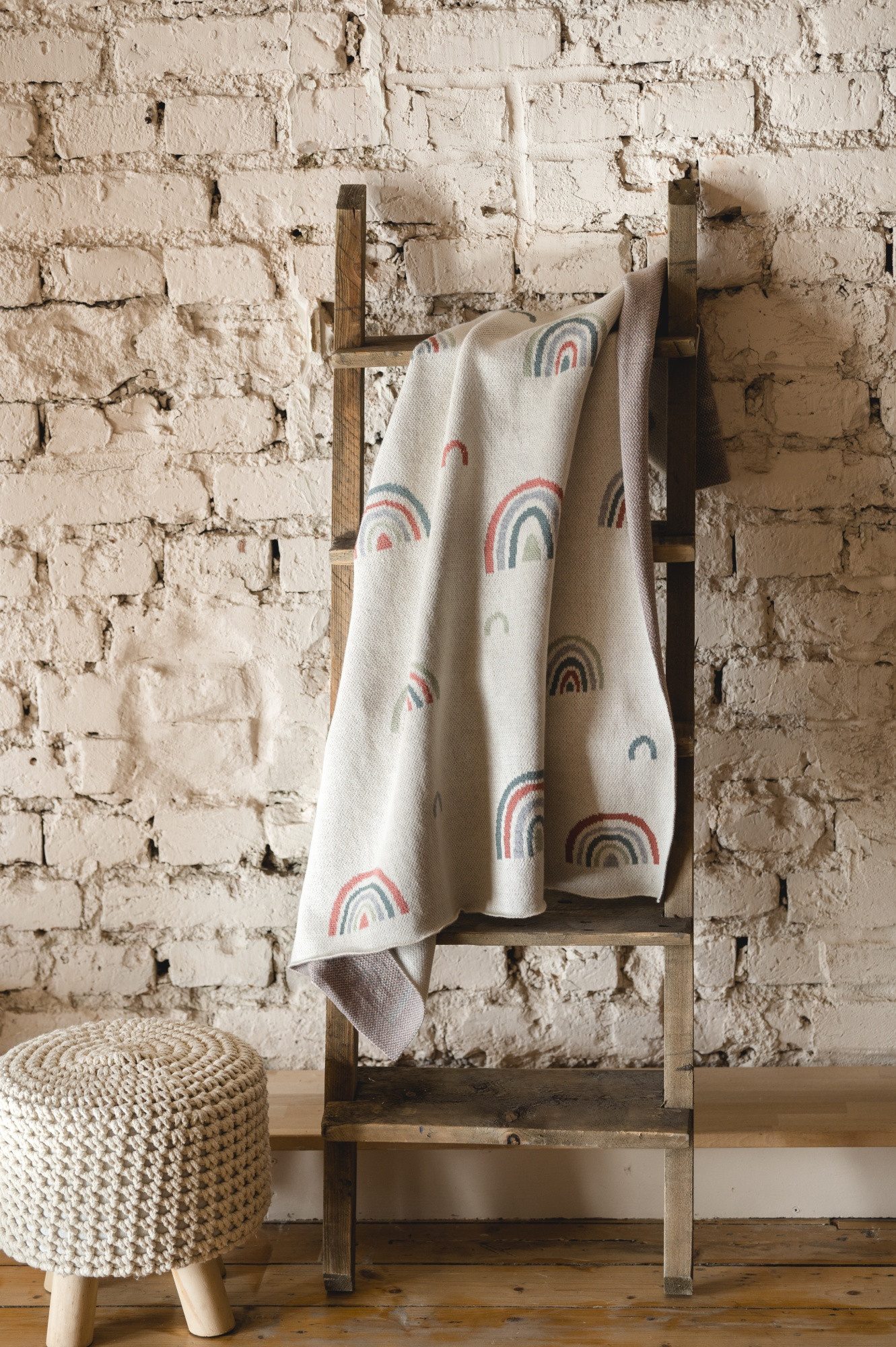 Babydecke Rainbow Babydecke Strick natural combo, Kaiser