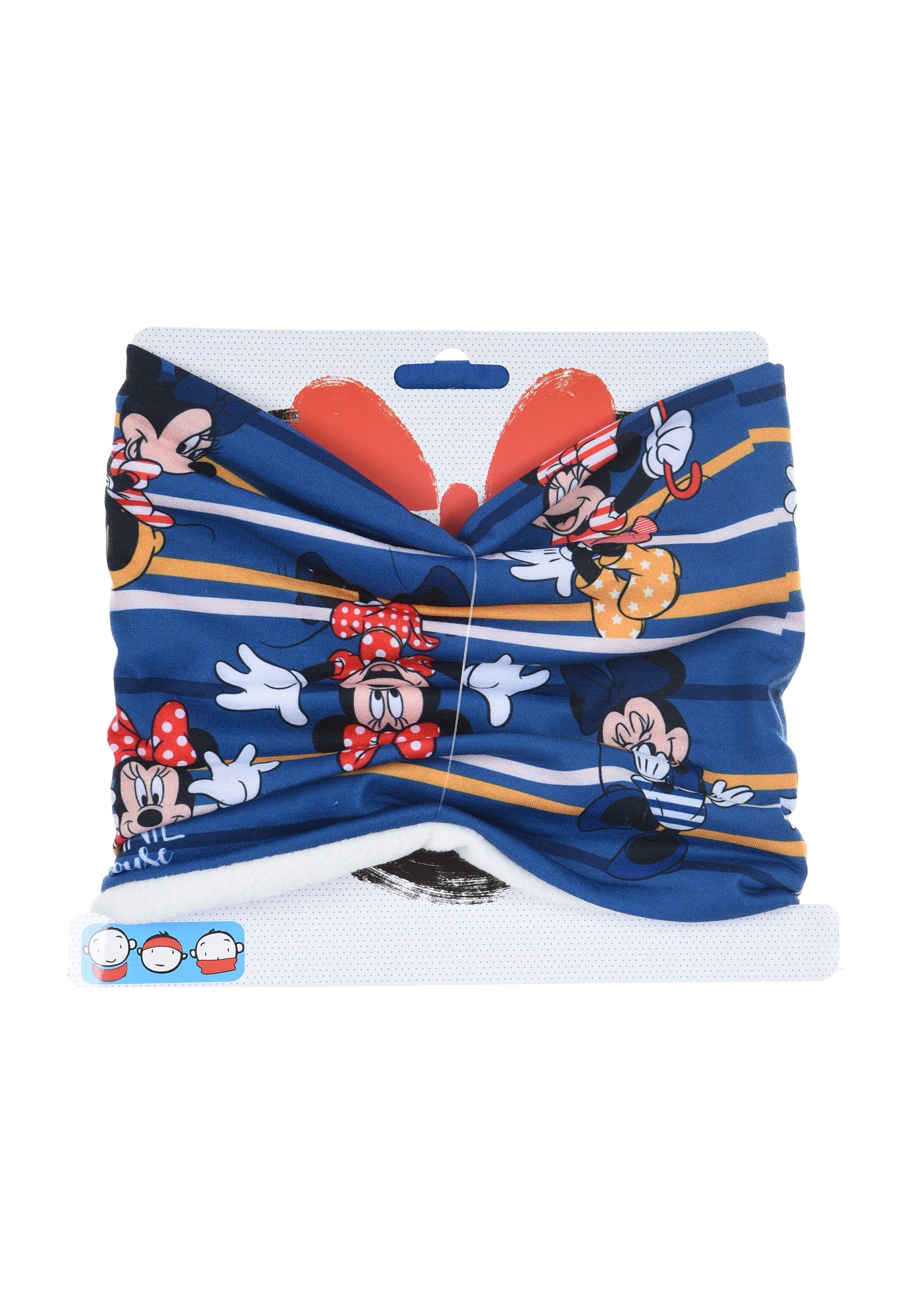 Mini Winter-Schal Mouse Mädchen Minnie Disney Maus Loop Schlauch-Schal, Blau Kinder