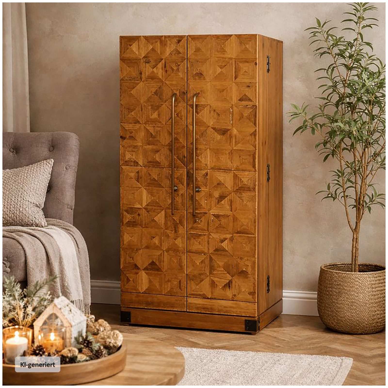 HTI-Living Barschrank Barschrank Imelda 107 cm (Stück, 1-St., 1 Barschrank) Hausbar Weinregal