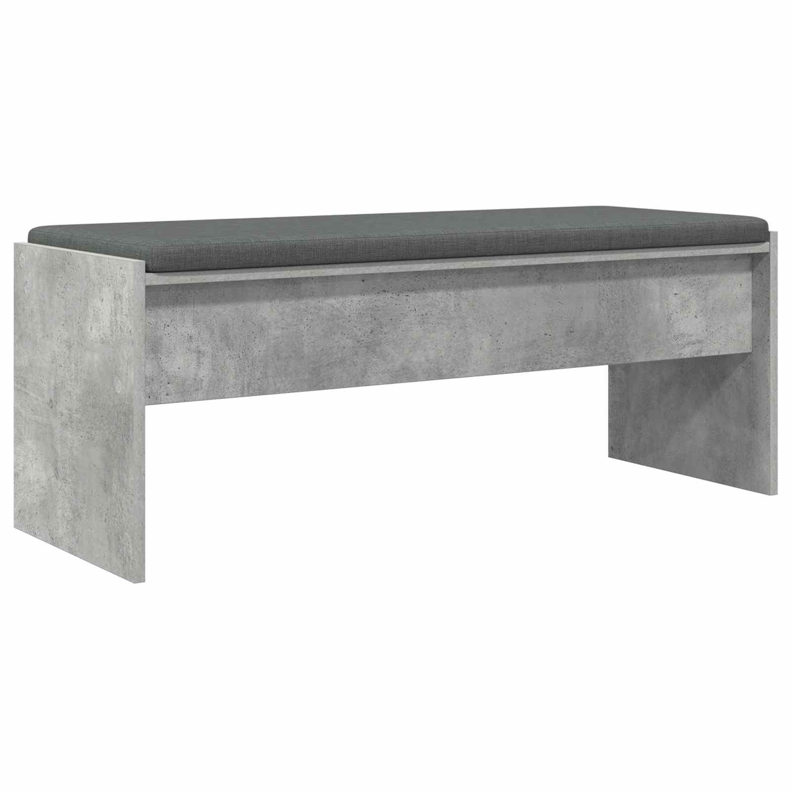 vidaXL Sitzbank Flurbank mit Kissen Beton Grau 103 x 38 x 40 cm (1-St)