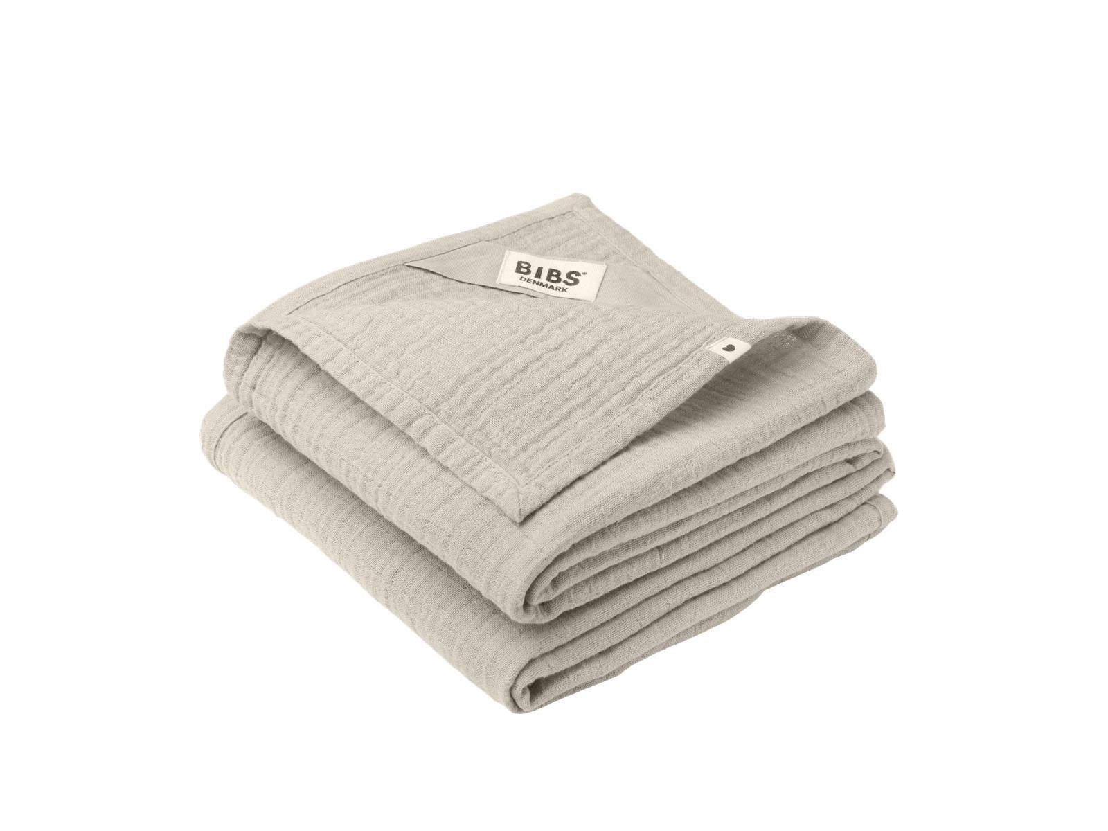 BIBS Spucktuch Bibs Mulltücher 2er Set Sand 70 cm x 70 cm, (2-tlg)