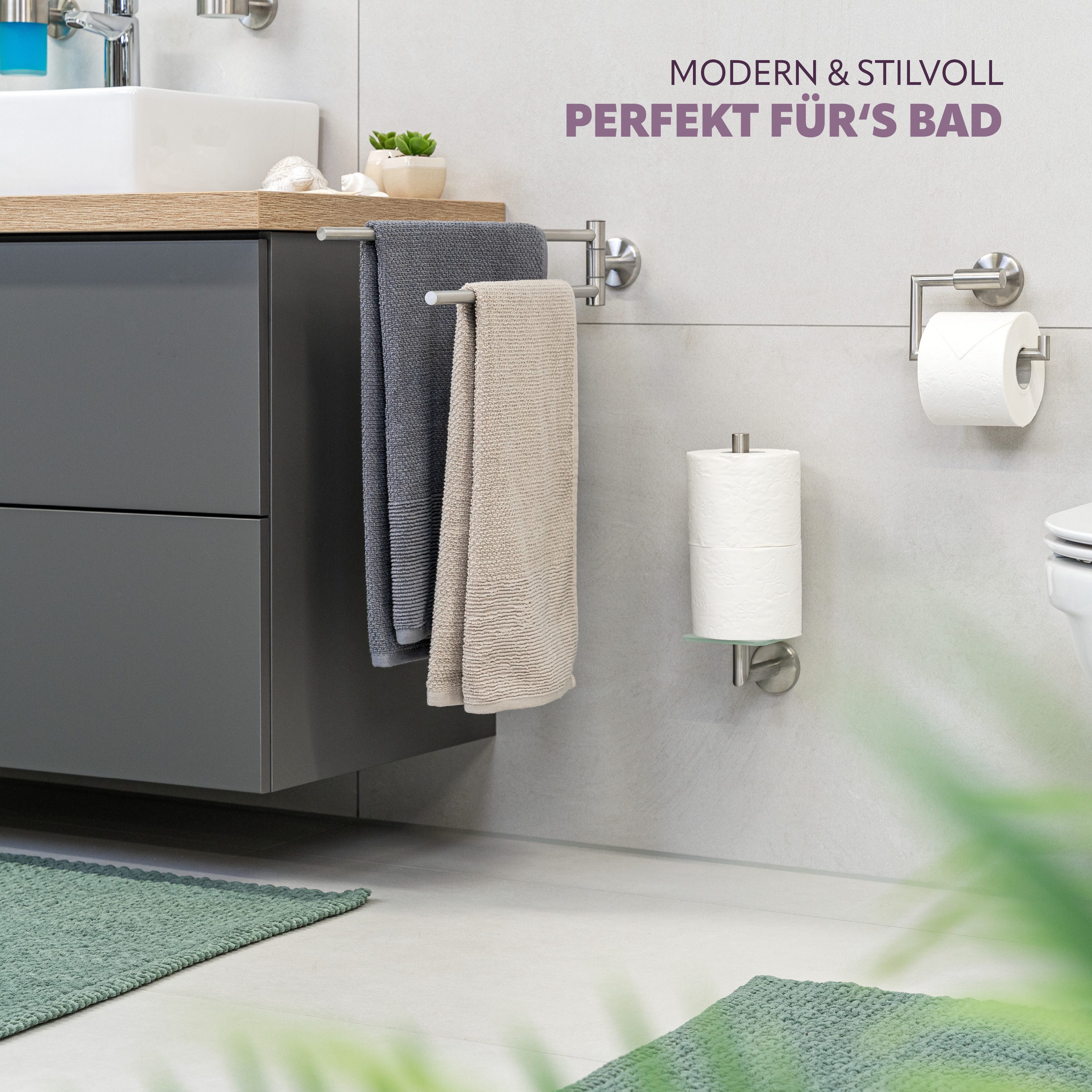 bremermann Handtuchstange Bad-Serie PIAZZA - aus Edelstahl matt günstig online kaufen