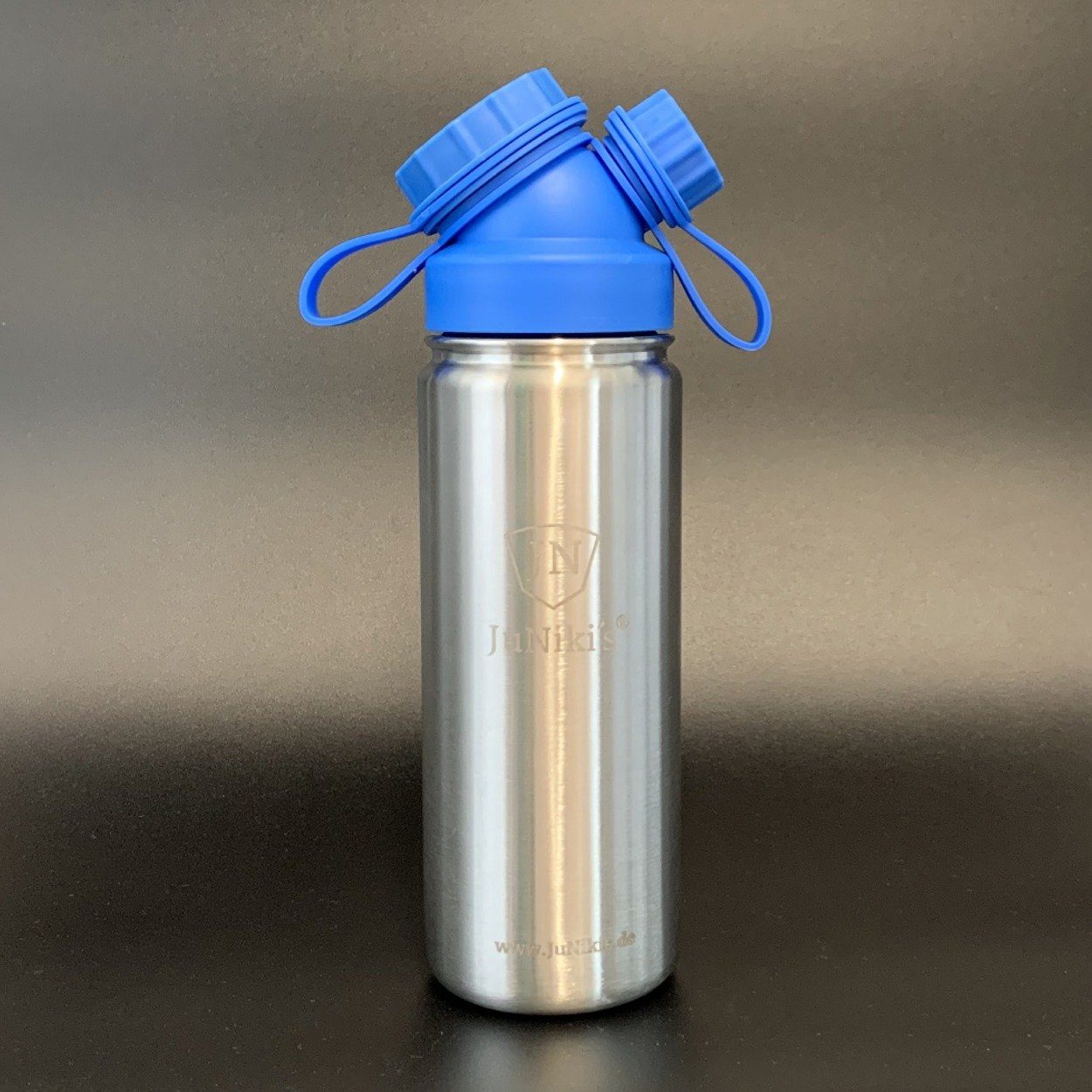 Neck® 2er Deckel pend) mit Edelstahl-Trinkflasche (pat. isolierte blau grün JN Double Set Isolierflasche und JuNiki´s JuNiki´s eco Silikonhüllen auslaufsichere line,