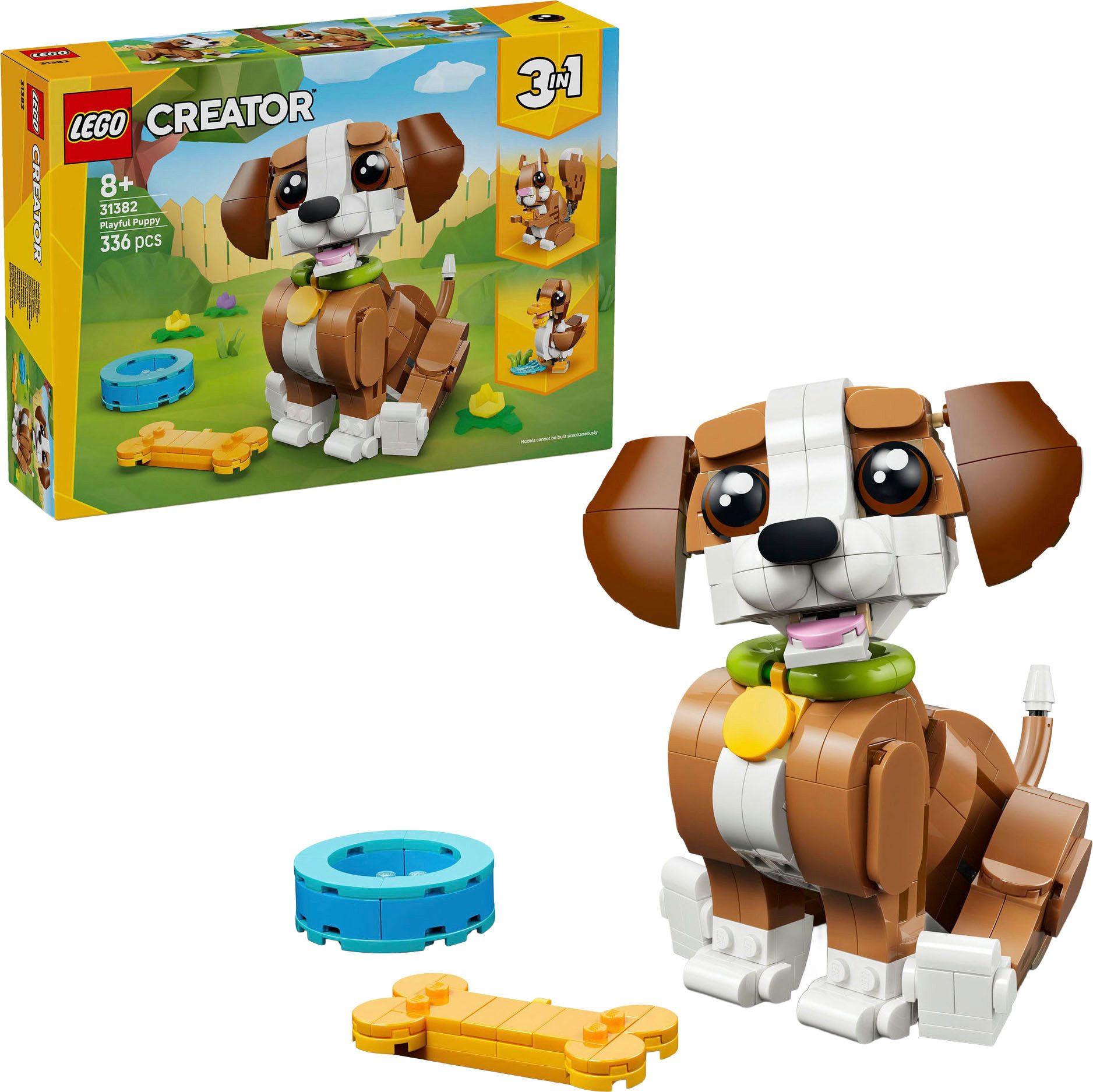 LEGO® Niedliche Tiere: Verspielter Welpe (31382), LEGO Creator Konstruktionsspielsteine, (336 St), Made in Europe