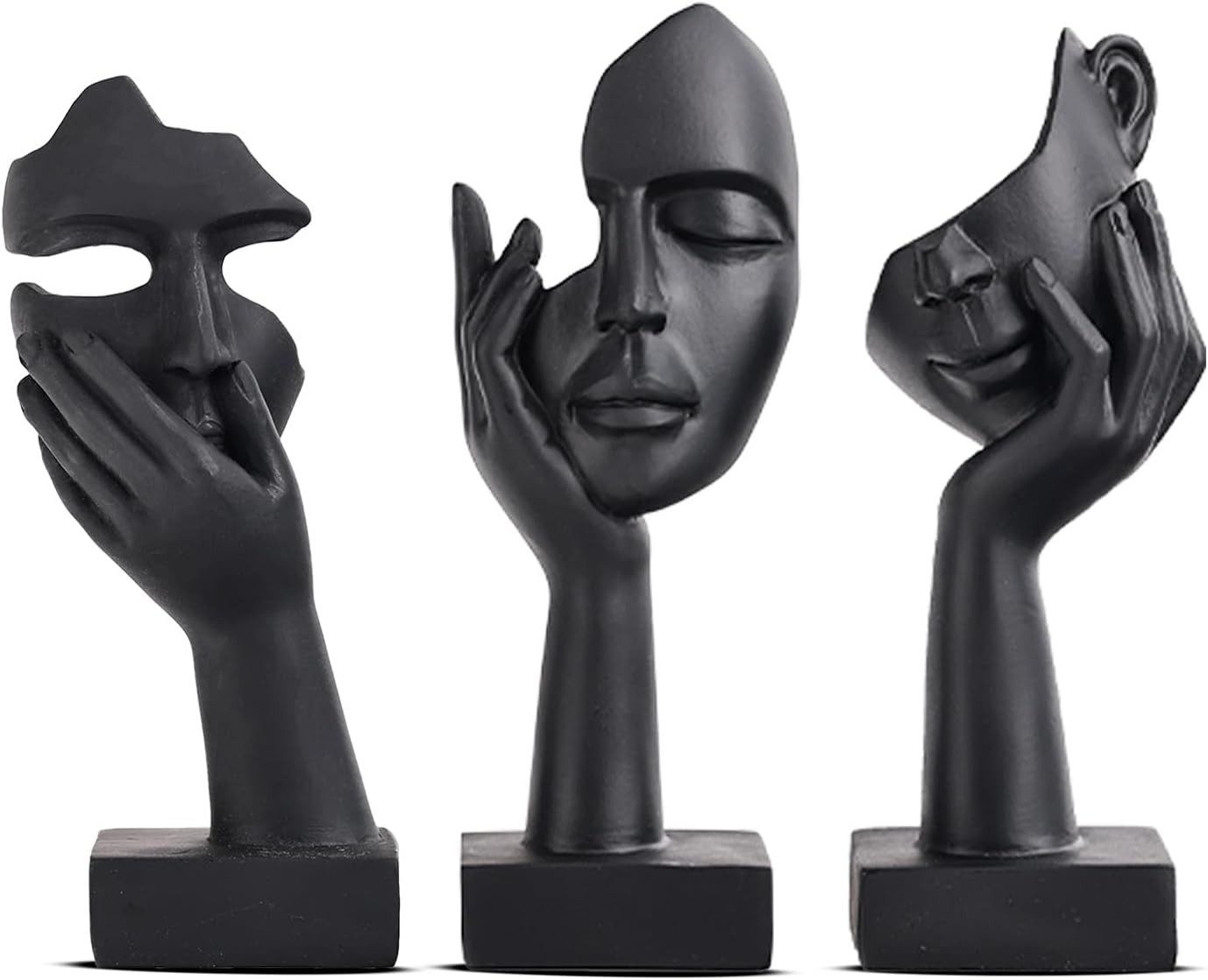 LIANNA Dekofigur Denker, kleine Statue, abstrakte Kunstskulptur (Set, 3 St., TV-Ständerdekoration, ideale Geschenkwahl (3 Stück),Nippes), moderne Wohndekoration, Regaldekoration, Schreibtischdekoration