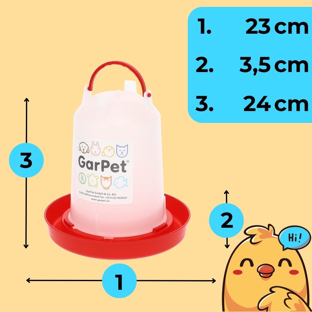 GarPet Wasserspender 2x Hühnertränke 3 L günstig online kaufen