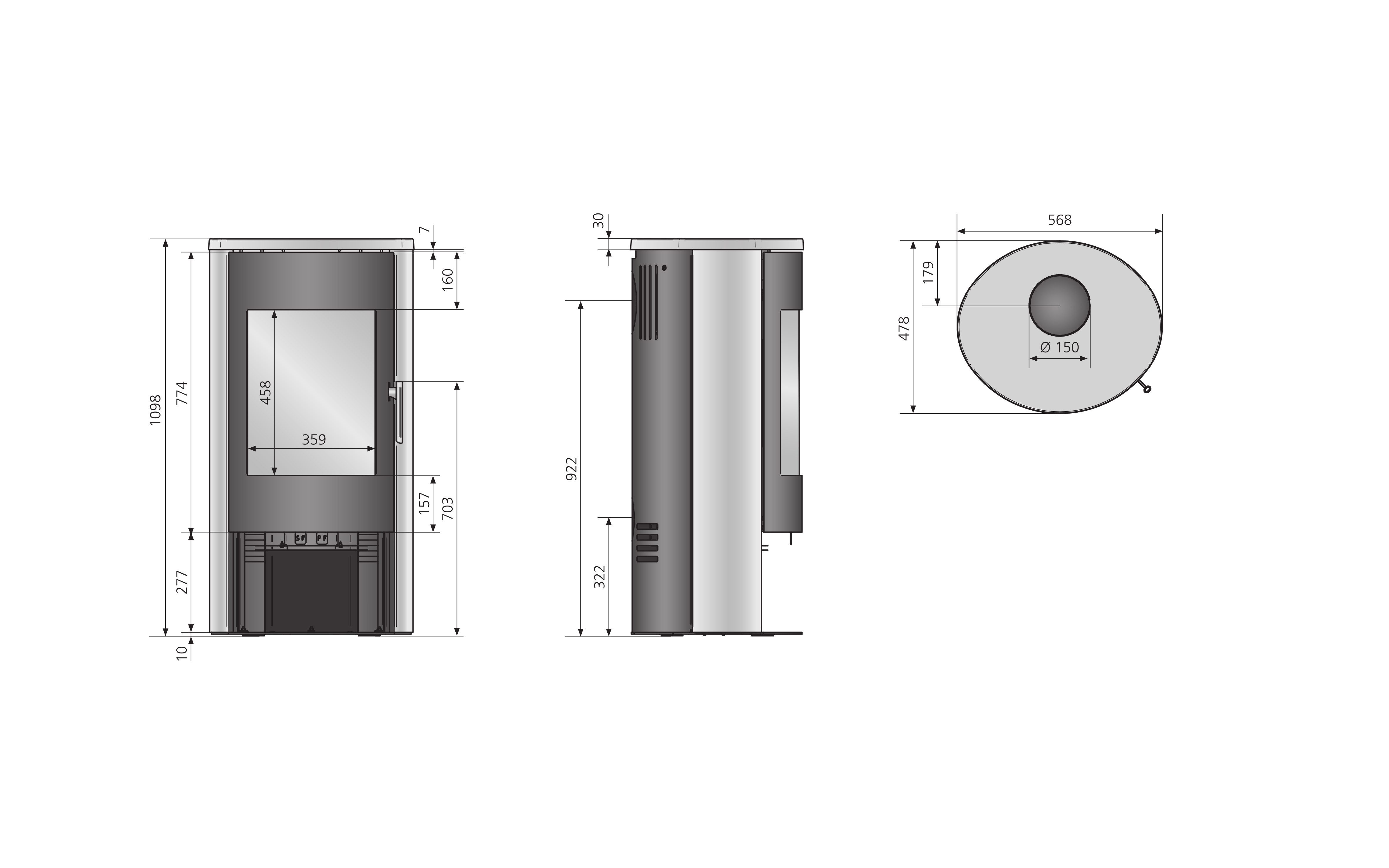 JUSTUS Kaminofen Kaya 7, 7 kW, günstig online kaufen