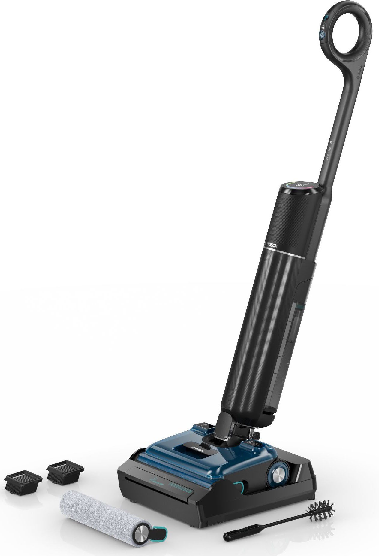 BOSCH Nass-Trocken-Sauger OneFlow Serie 6 BHF61BM/BHF61BS, Selbstreinigung, 24.000 PA Saugkraft, Saugen & Wischen in einem, Anti-Haarverwicklung