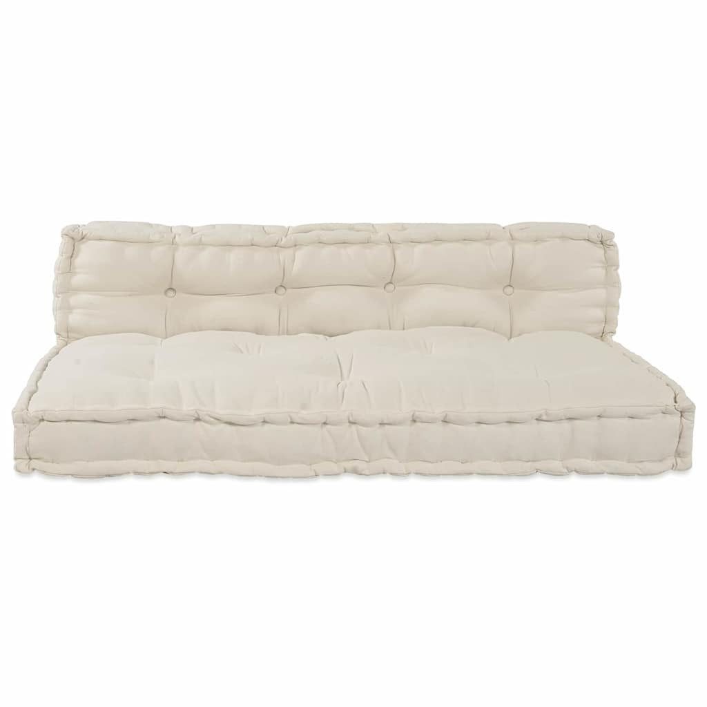 vidaXL Sitzauflage Pallet Sofa Kissen Creme günstig online kaufen