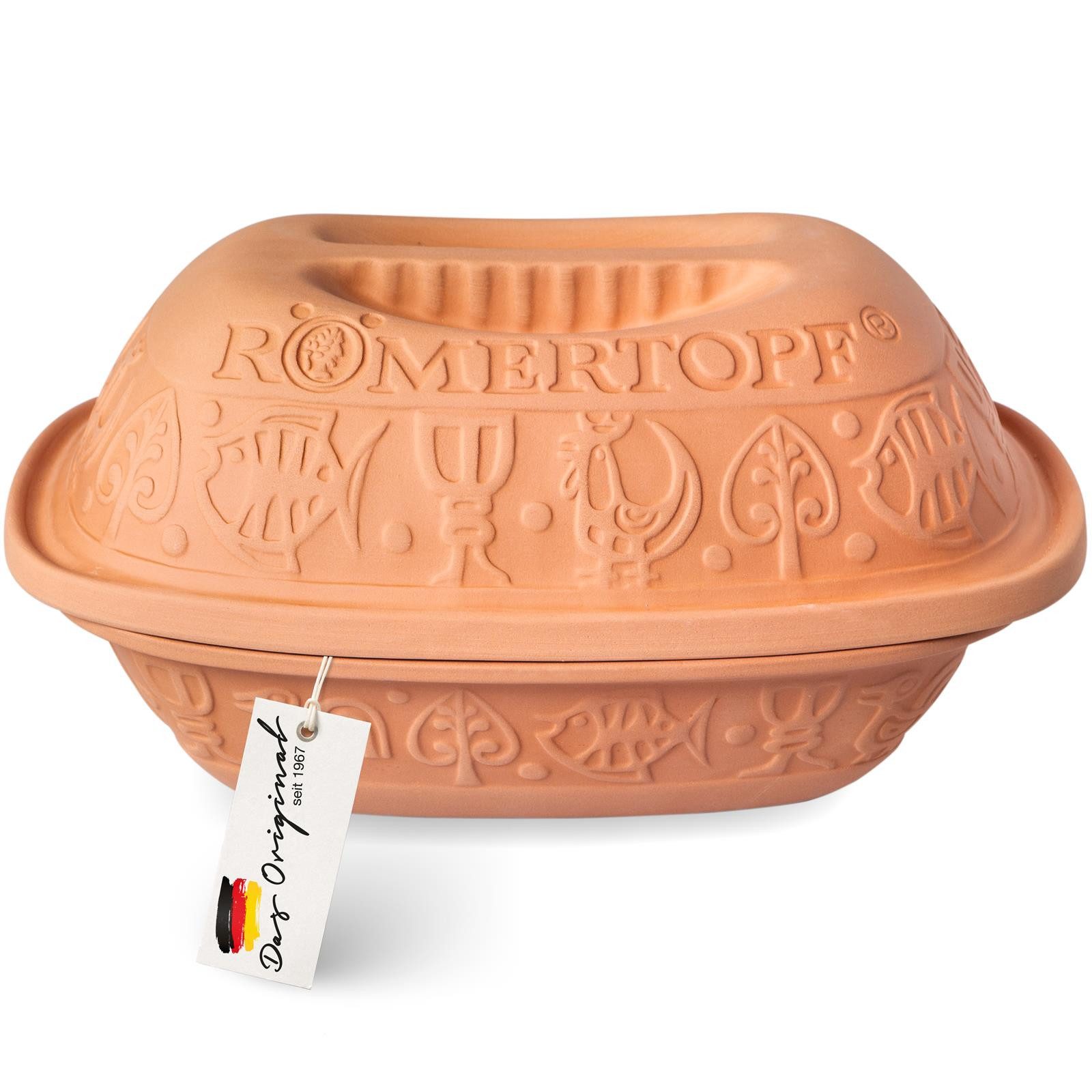 RÖMERTOPF Bräter KLASSIK Bräter, 1,5 Liter, Keramik, Terrakotta