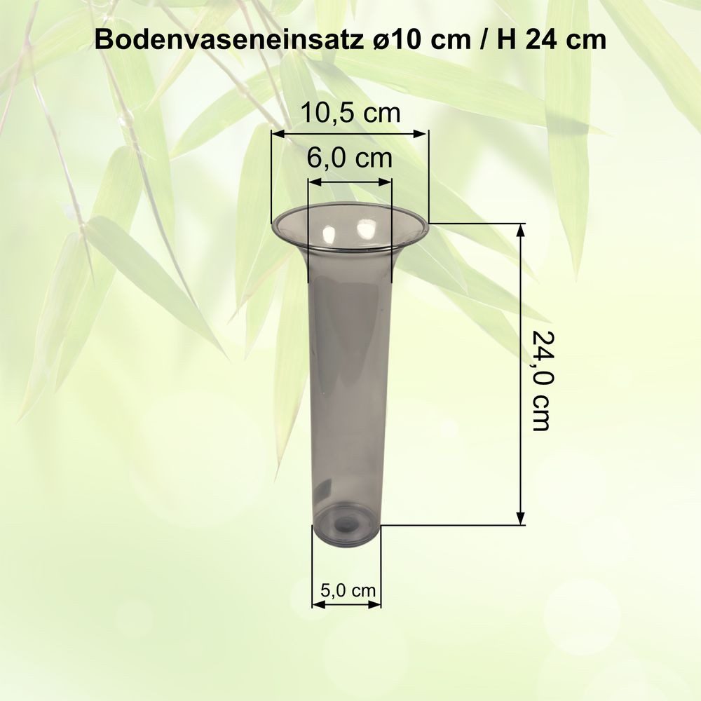 Heimwerkercenter Pflanzeinsatz MePla - Bodenvaseneinsatz ø10 / h 24 transparent – Bild 2 von 5