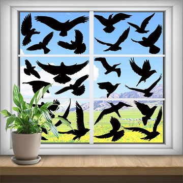 NUODWELL Fensterbild Satz mit 9 Anti-Bump-Fensteraufklebern Vogel-Fensteraufkleber
