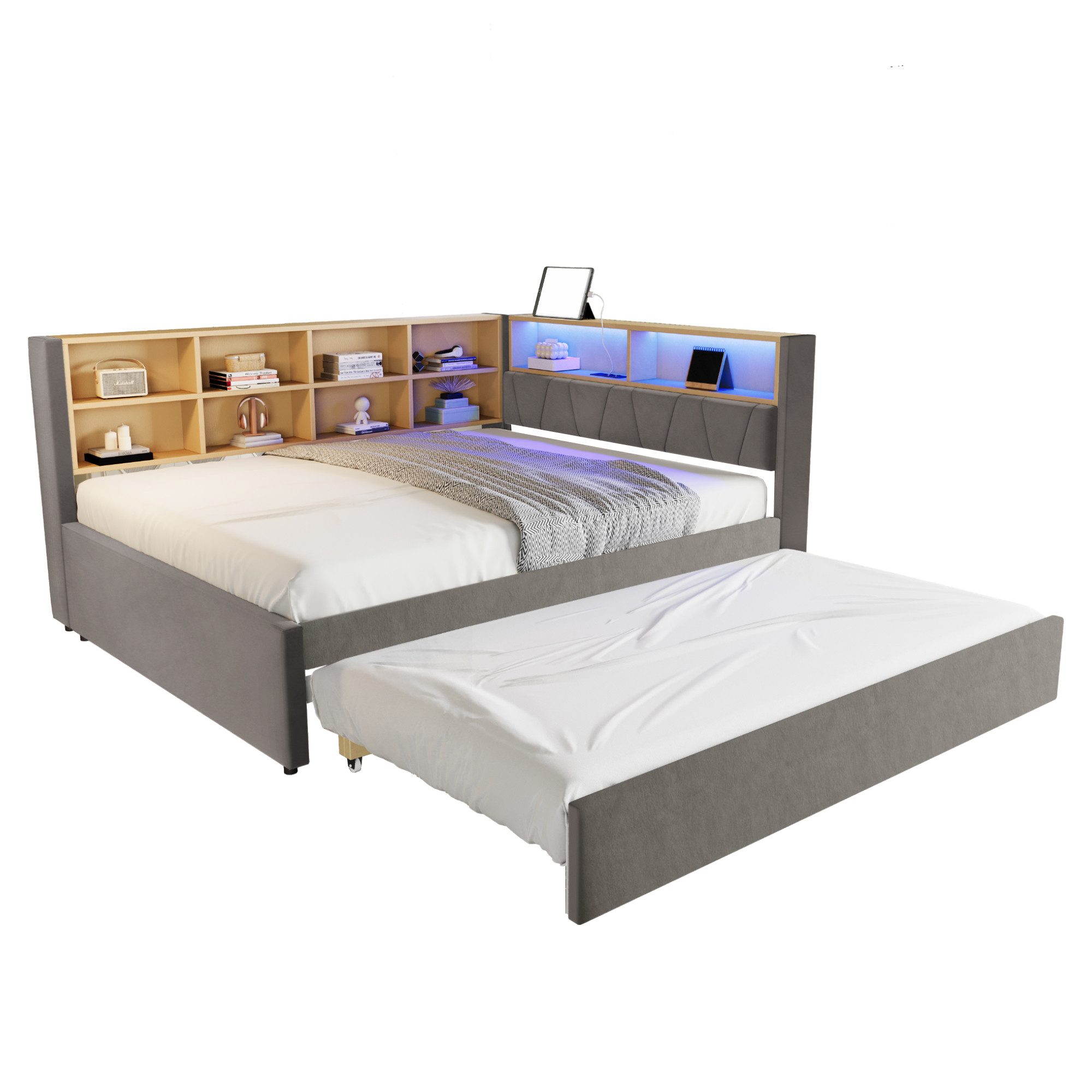 REDOM Kinderbett Doppelbett Stauraumbett Gästebett (Daybett günstig online kaufen