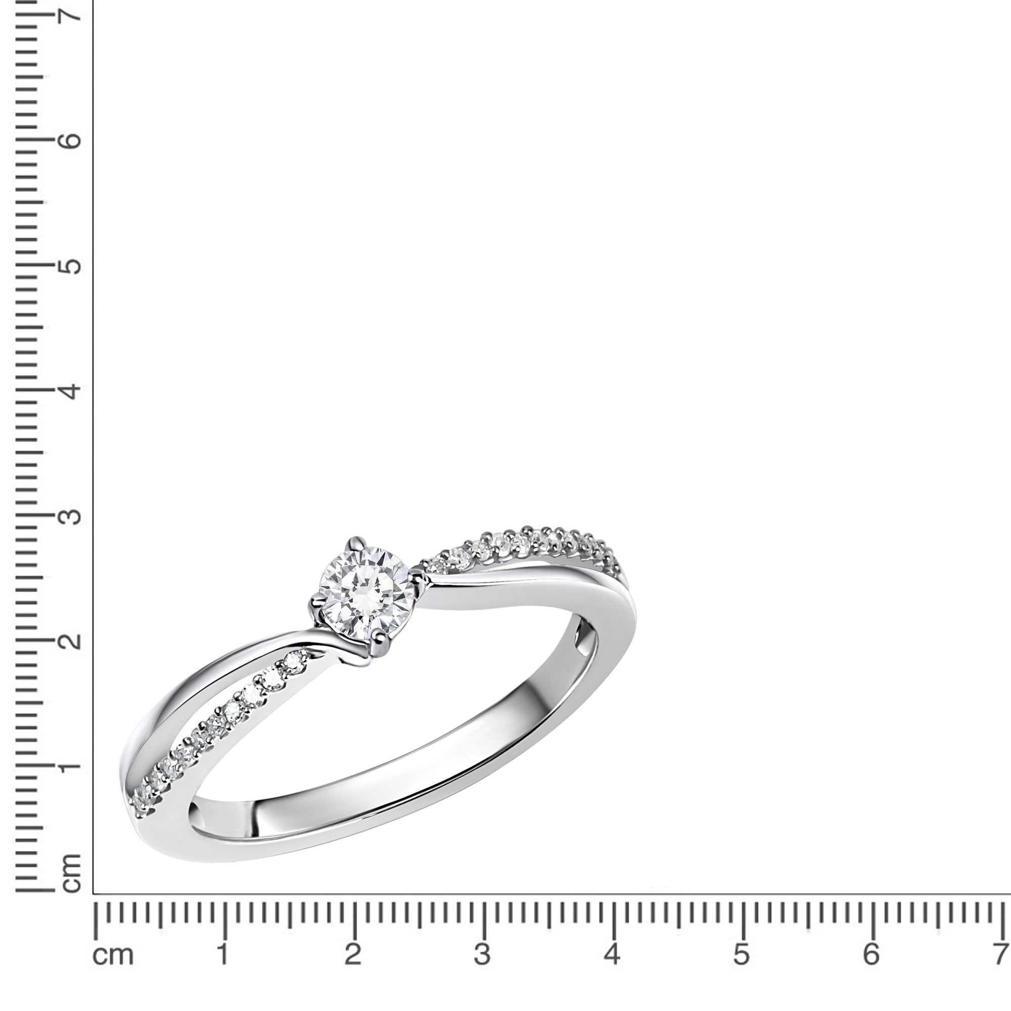 Diamonds by Ellen K. Fingerring Gold 585 mit 25 Brillanten zus. 0,25ct.