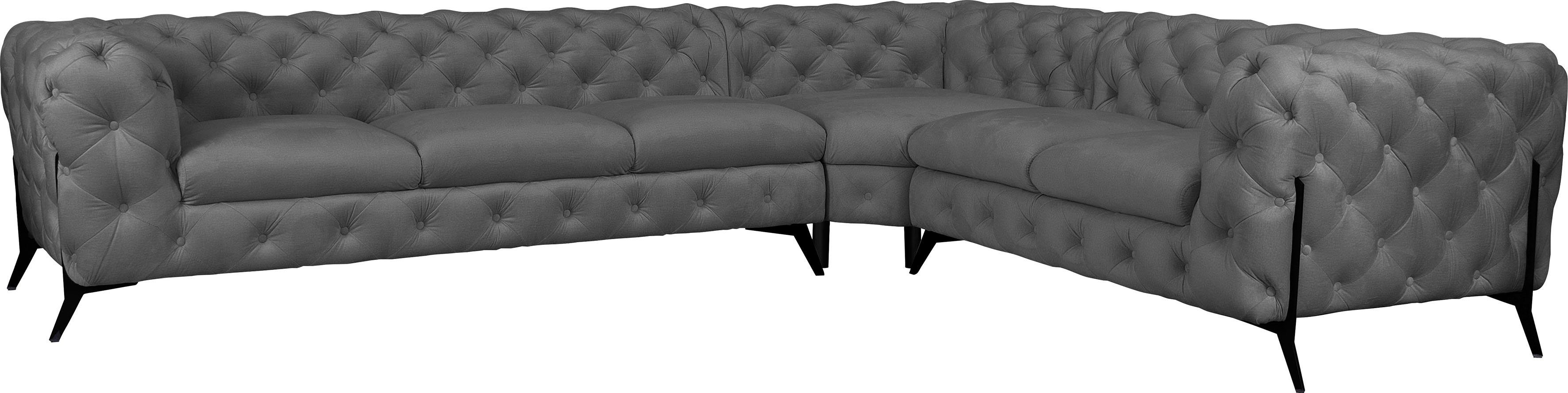 Leonique Chesterfield-Sofa Amaury L-Form, großes Ecksofa, günstig online kaufen