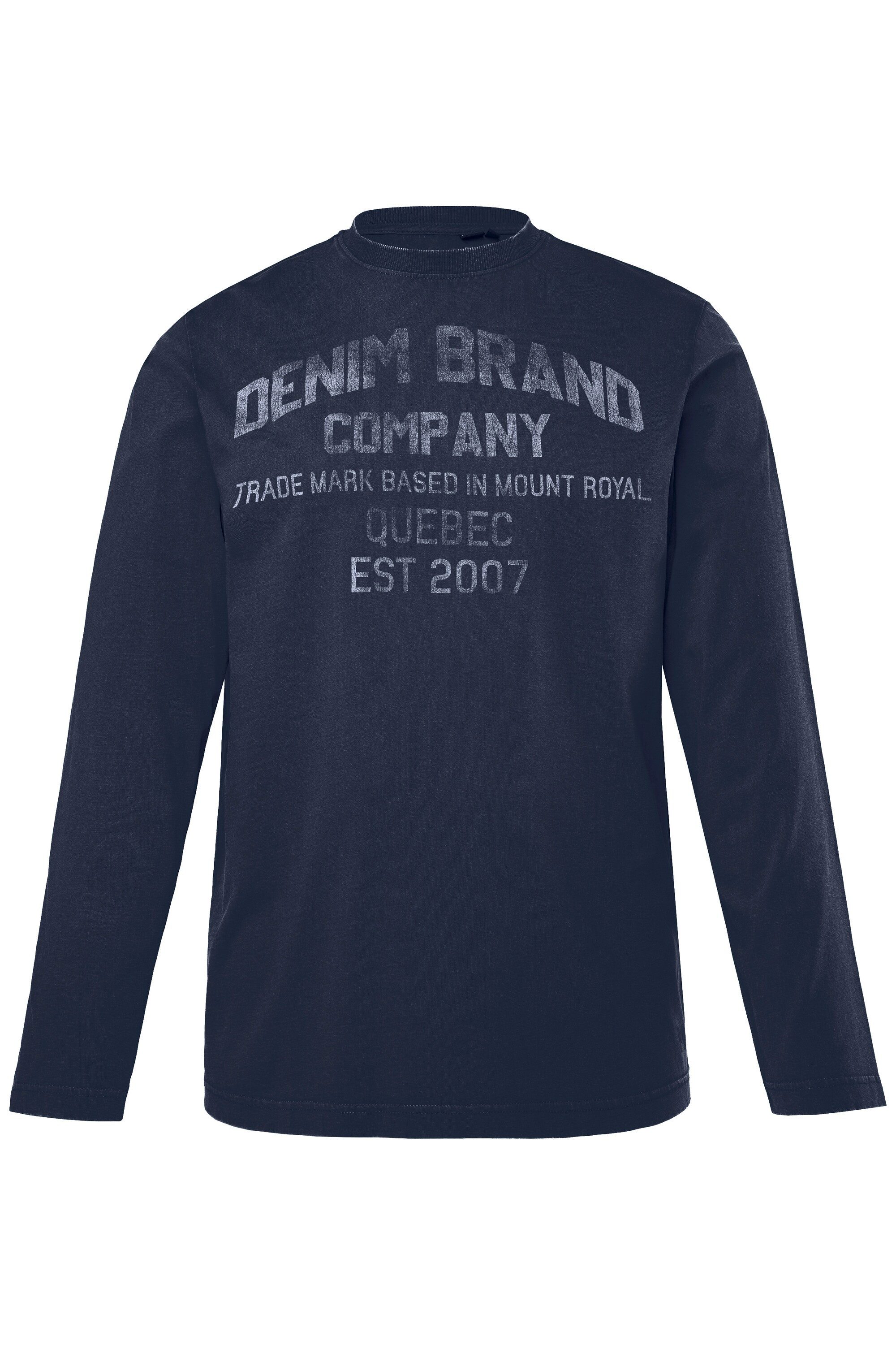 Men Plus T-Shirt Men+ Langarmshirt Brustprint Vintage Look bis 8 XL günstig online kaufen