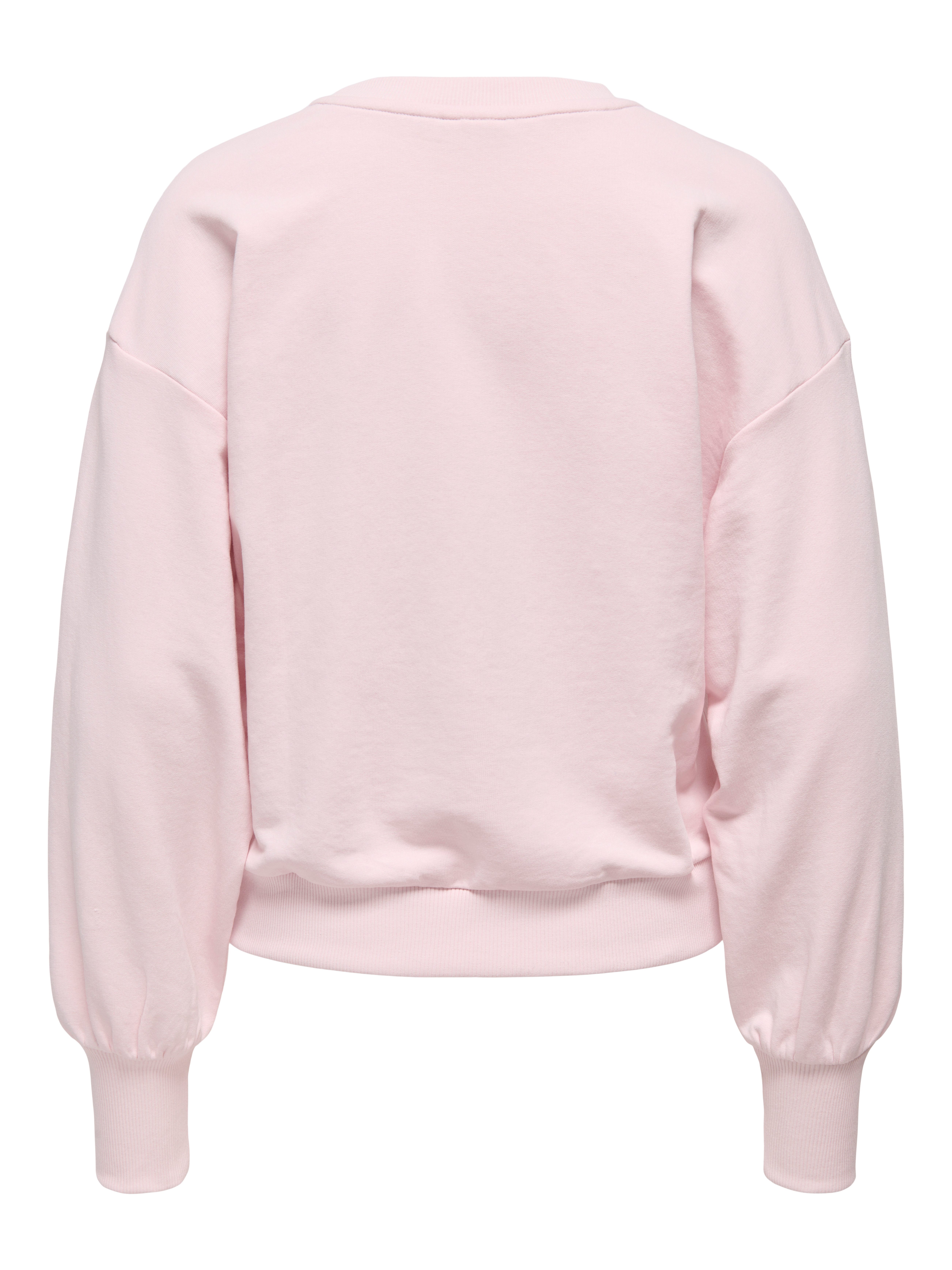 ONLY Sweatshirt ONLCAMELA BROOKE GLITTER LS ONECK UB SWT Baumwollmischung, regular fit, Rundhals – Bild 5 von 5