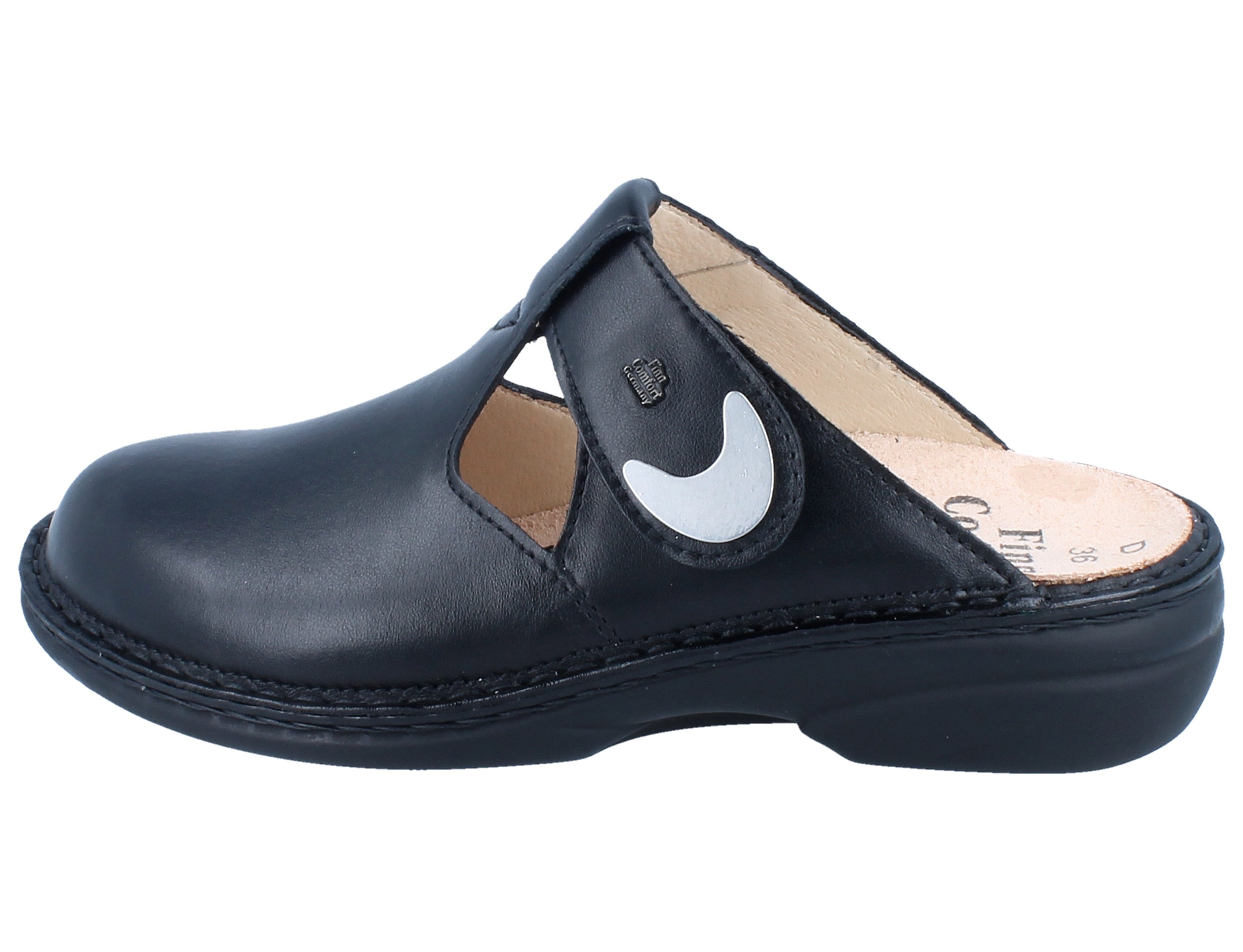 Finn Comfort FINN COMFORT Belem Damen Clog schwarz Glattleder - Größe: 40 Clog Wechselfußbett