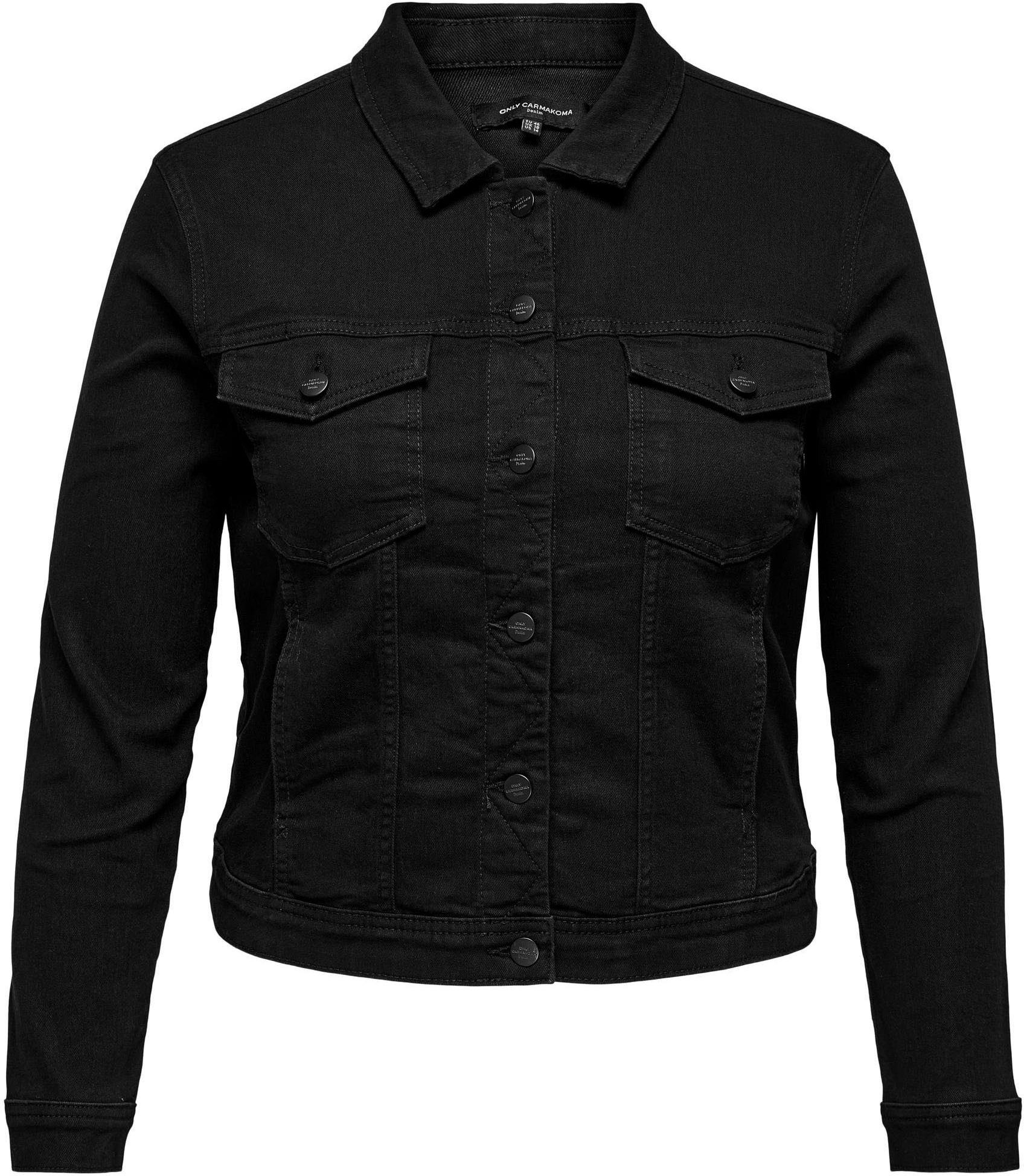 ONLY CARMAKOMA Jeansjacke CARWESPA LS JACKET BLACK DNM