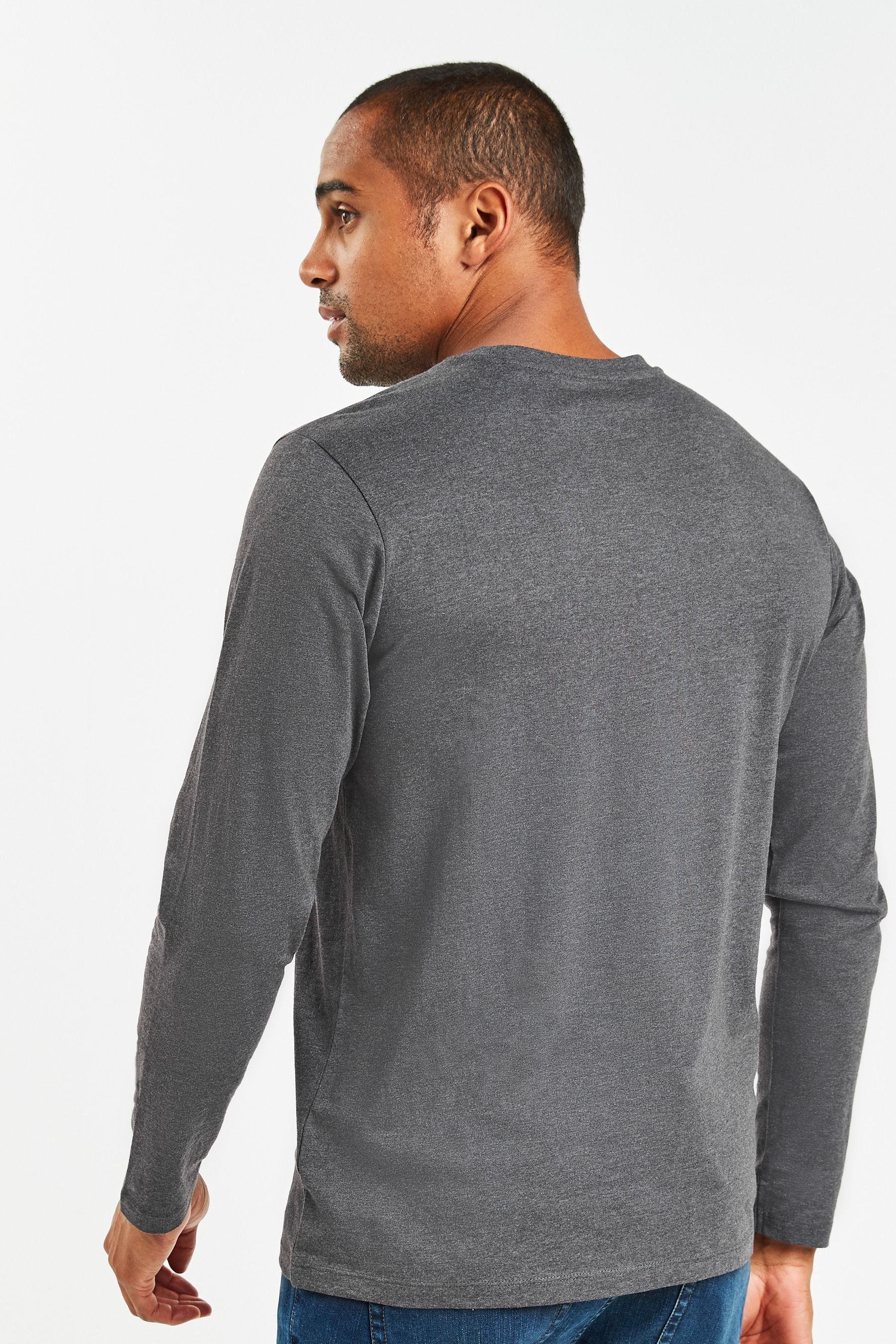 Next Langarmshirt Rundhalsshirt – Regular Fit günstig online kaufen