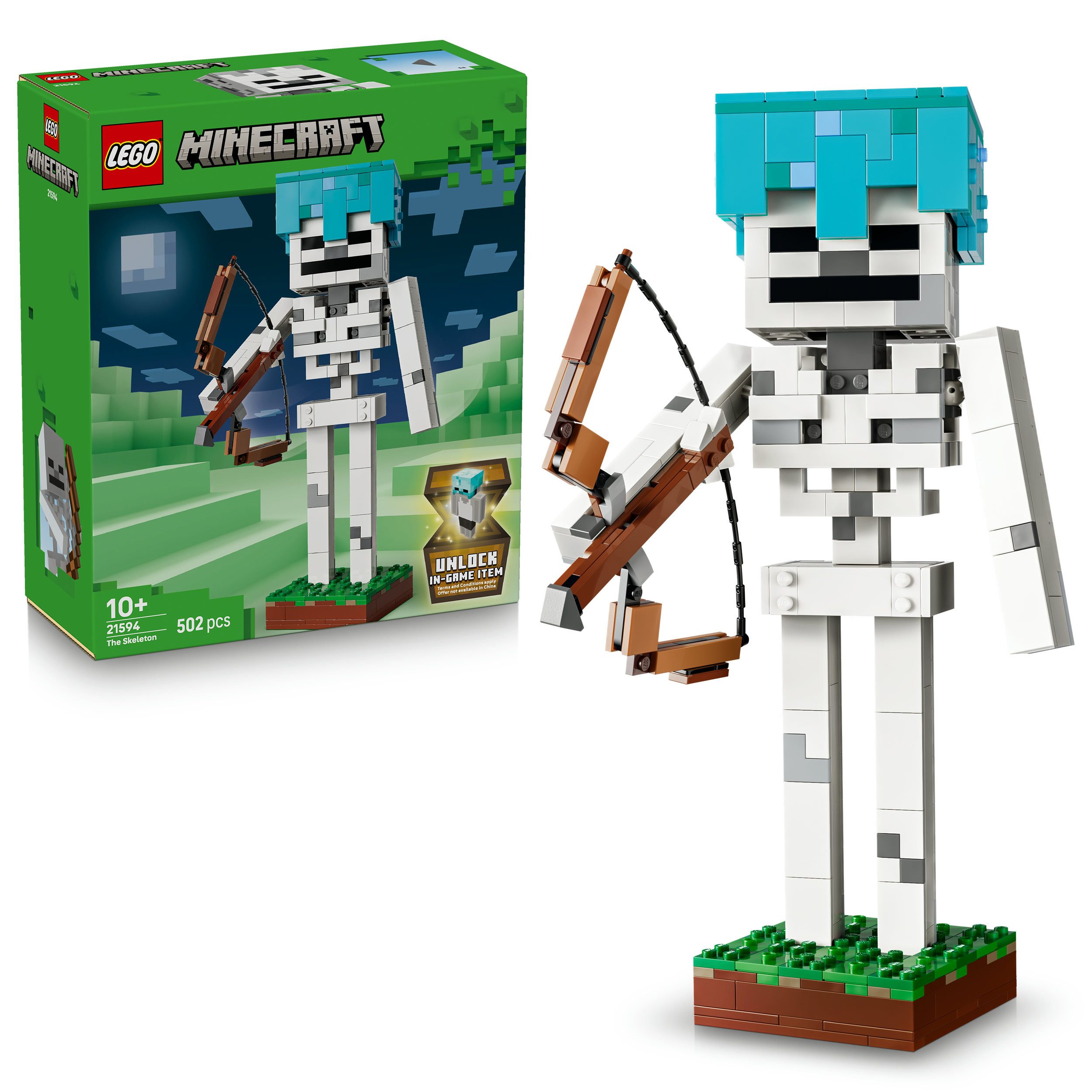 LEGO® Das Skelett (21594), LEGO Minecraft Konstruktionsspielsteine, (502 St), Made in Europe