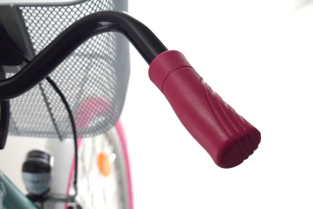 T&Y Trade City Bike 24 inch Kids Girls City Bicycle Bike Road Traffic Regulations Reflective BMP 1 Speed, 1 Gear, Coaster Brake, Luggage Rack, Lights, Kickstand, Basket