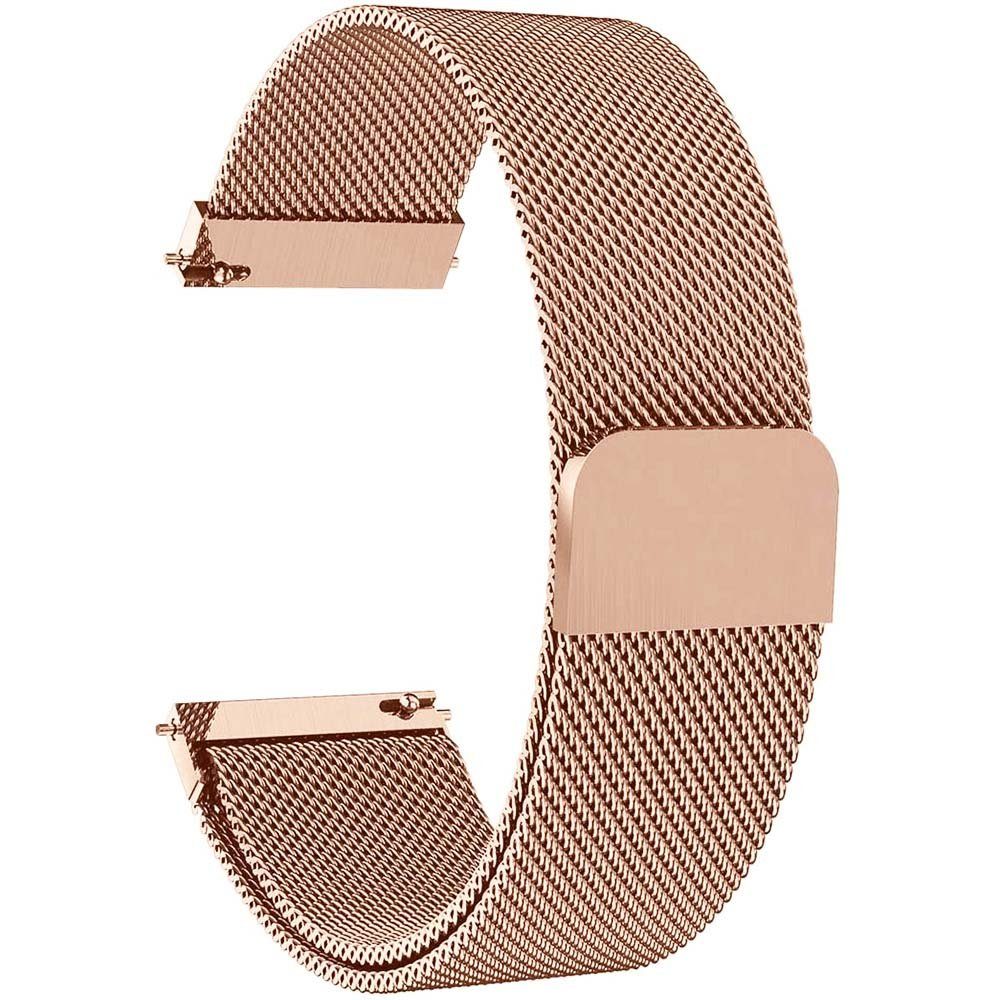 Rose Uhrenarmband, Smart für Mesh-Edelstahl, oder normale Gold Watch Uhr Uhrenarmband 18/20/22mm Schnellverschluss Magnetschließe, Sunicol