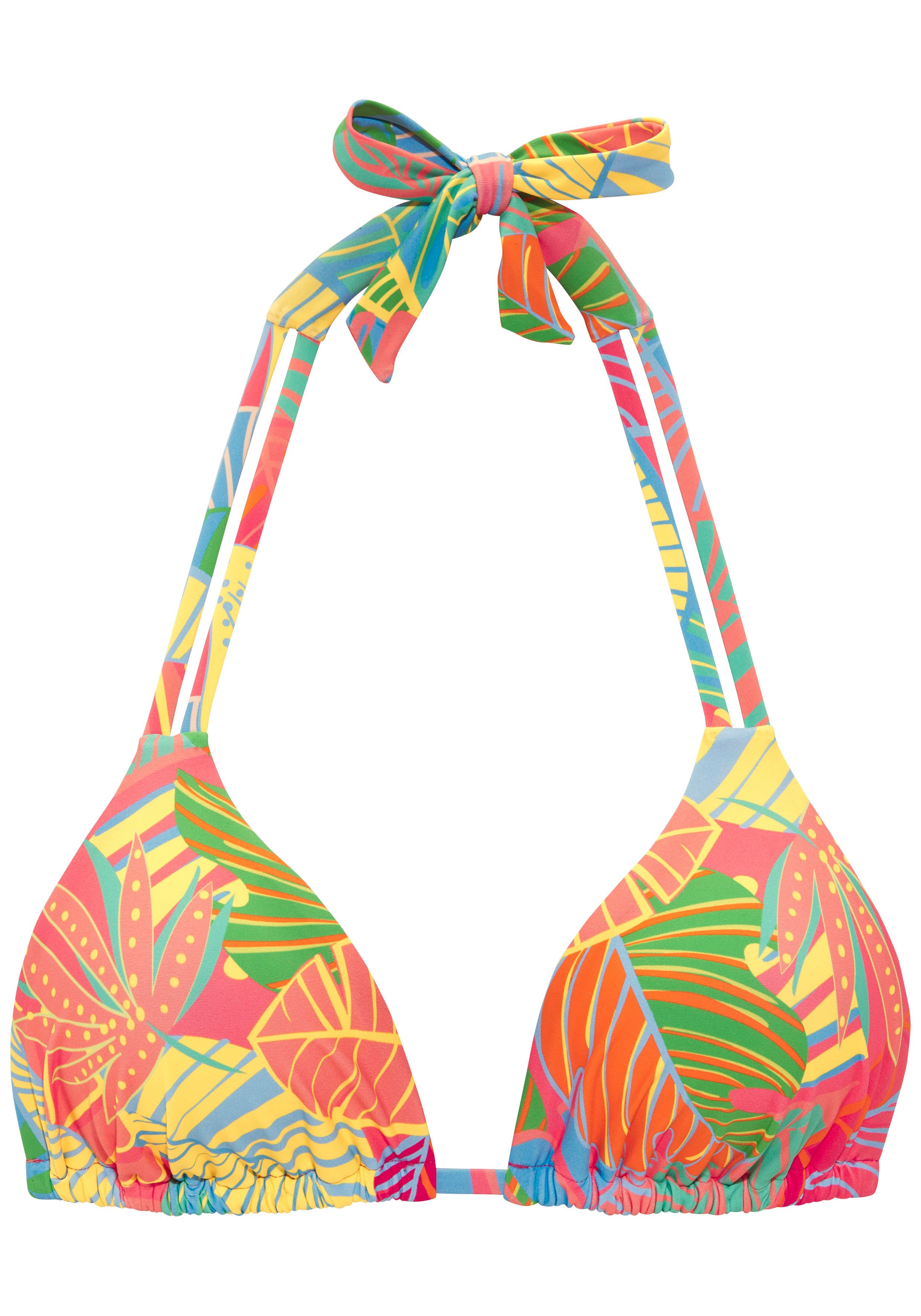 s.Oliver Triangel-Bikini-Top Yana, mit stylischem Blätterdruck