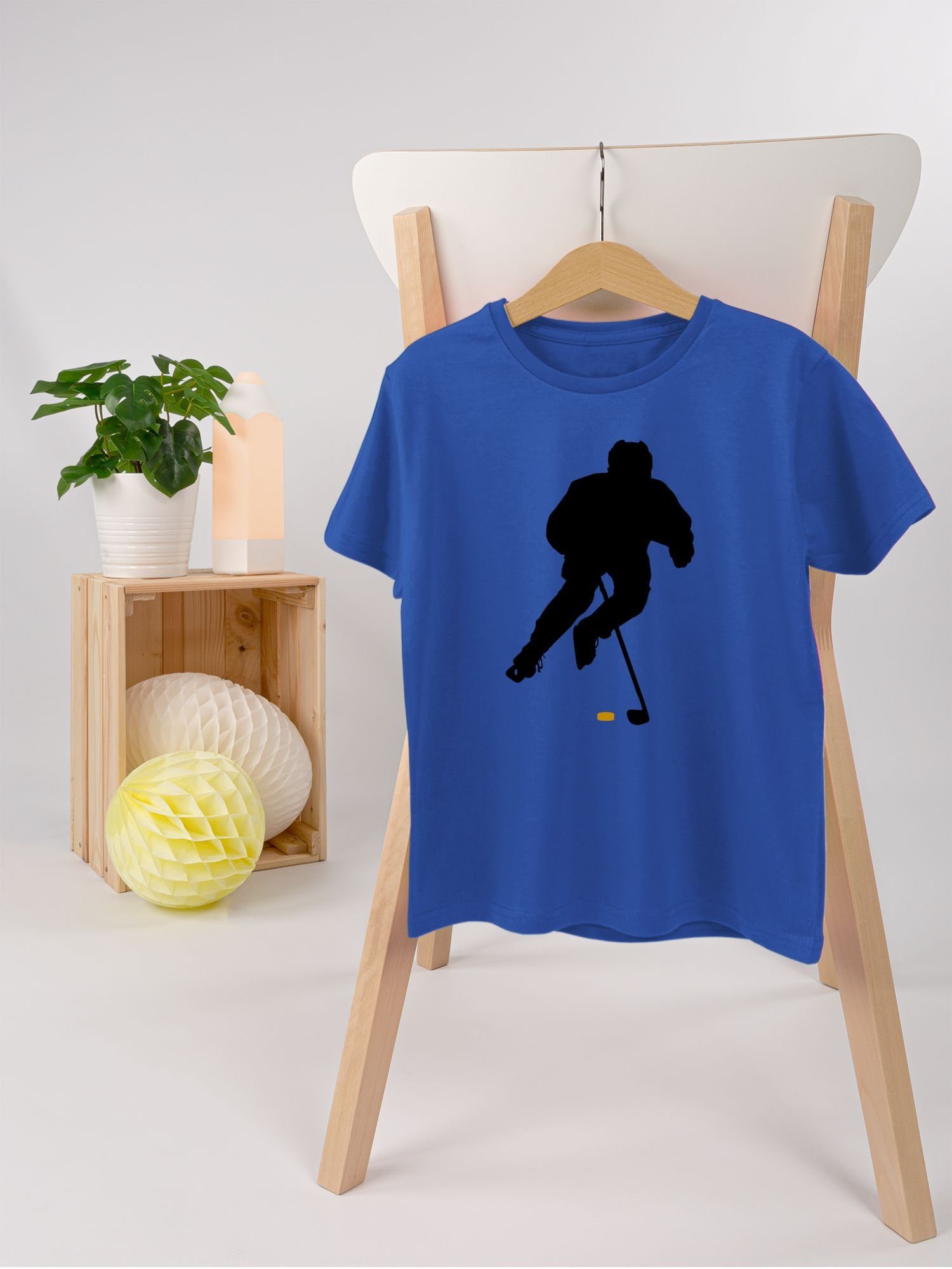 Shirtracer Sport Spieler T-Shirt Kleidung 1 Kinder Eishockey Royalblau