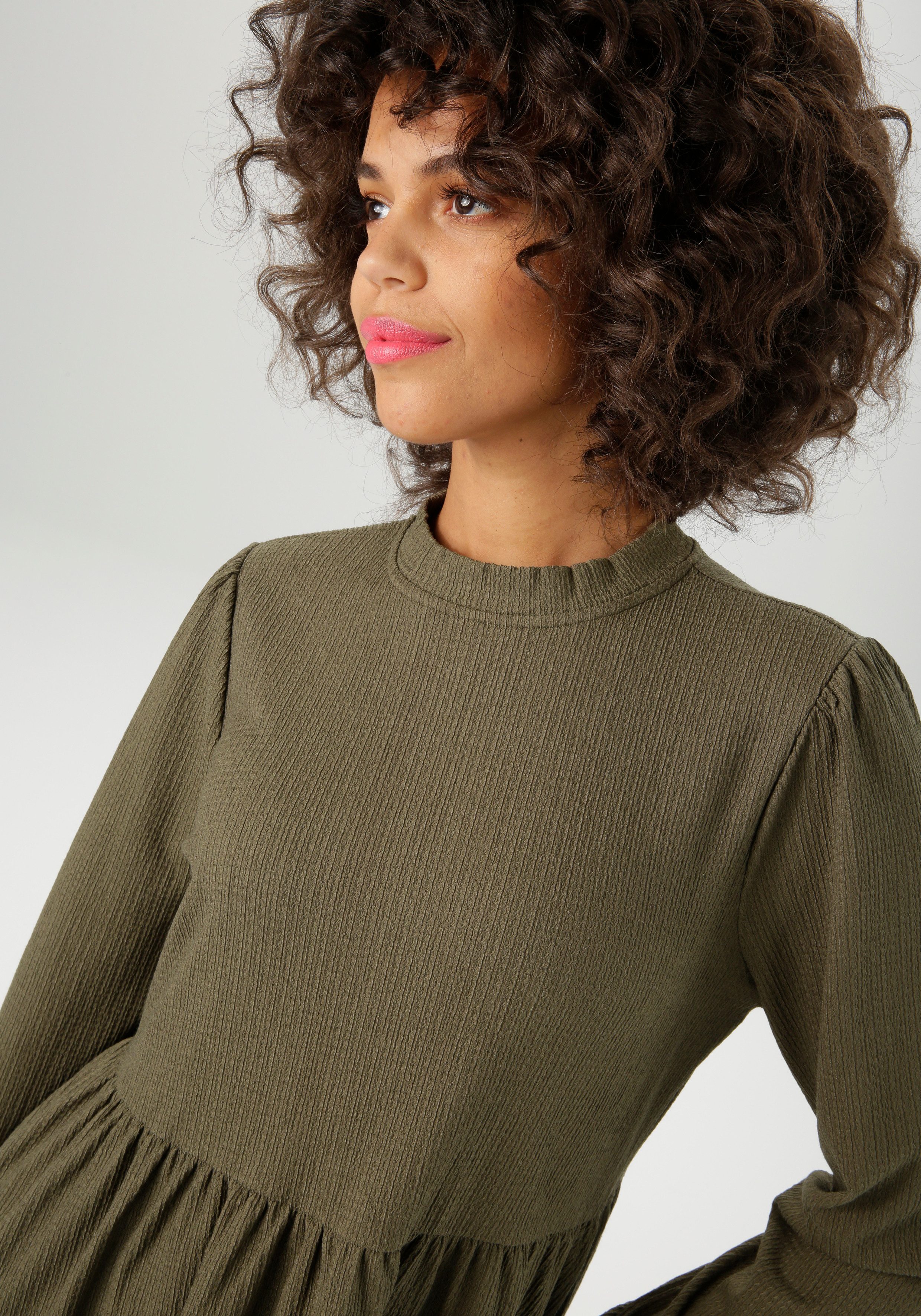 Aniston CASUAL Jerseykleid aus strukturierter, elastischer Crepé-Qualität