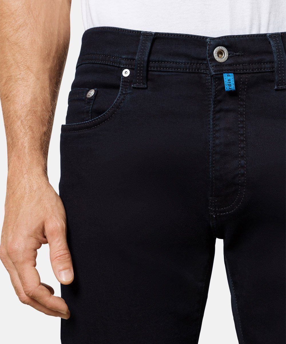 Cardin Lyon blue/black Tapered Pierre 5-Pocket-Jeans used
