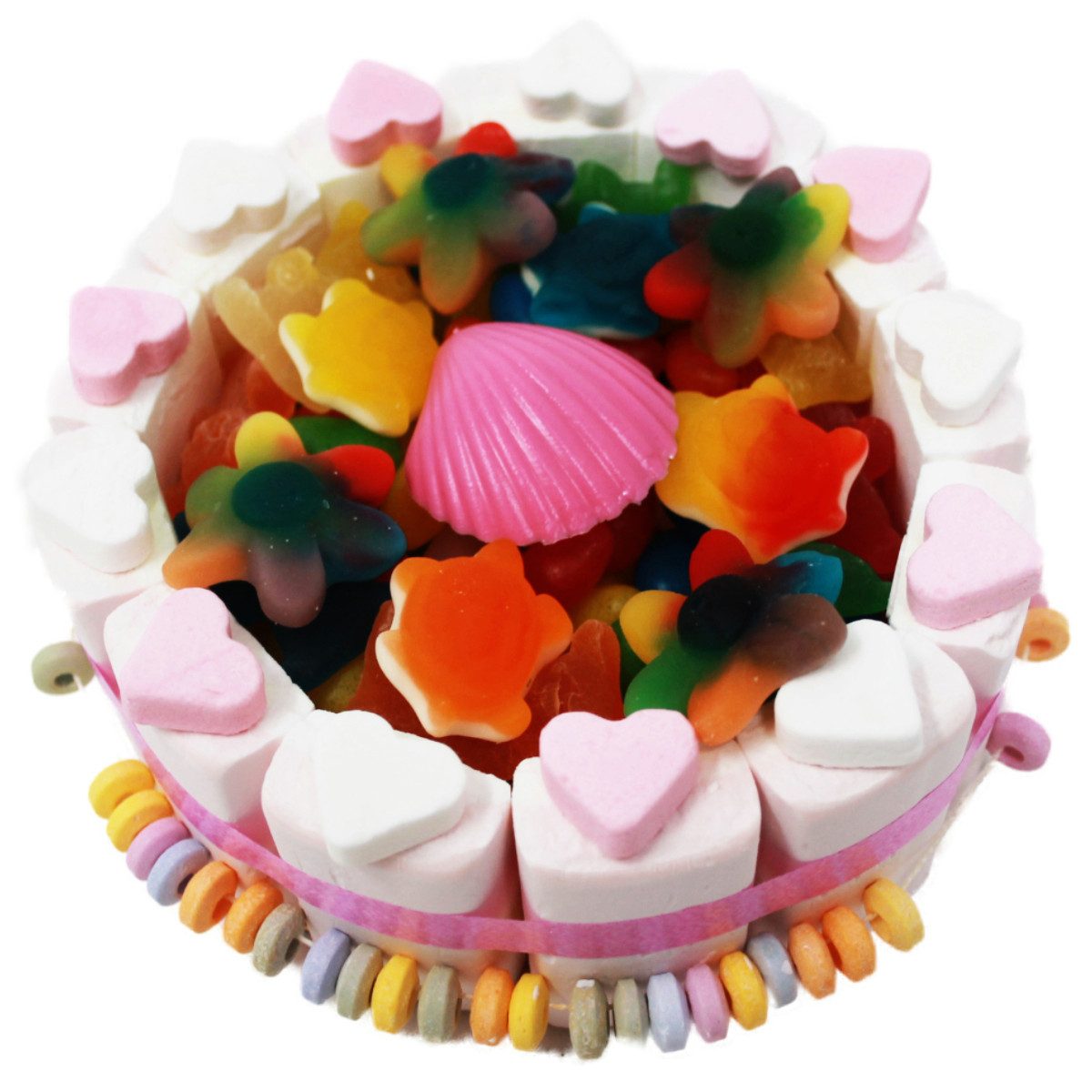 Fruchtgummi Bären & Co. Süßigkeit, Fruchtgummi Geburtstagstorte Happy Birthday Geschenkidee Mädchen 550g